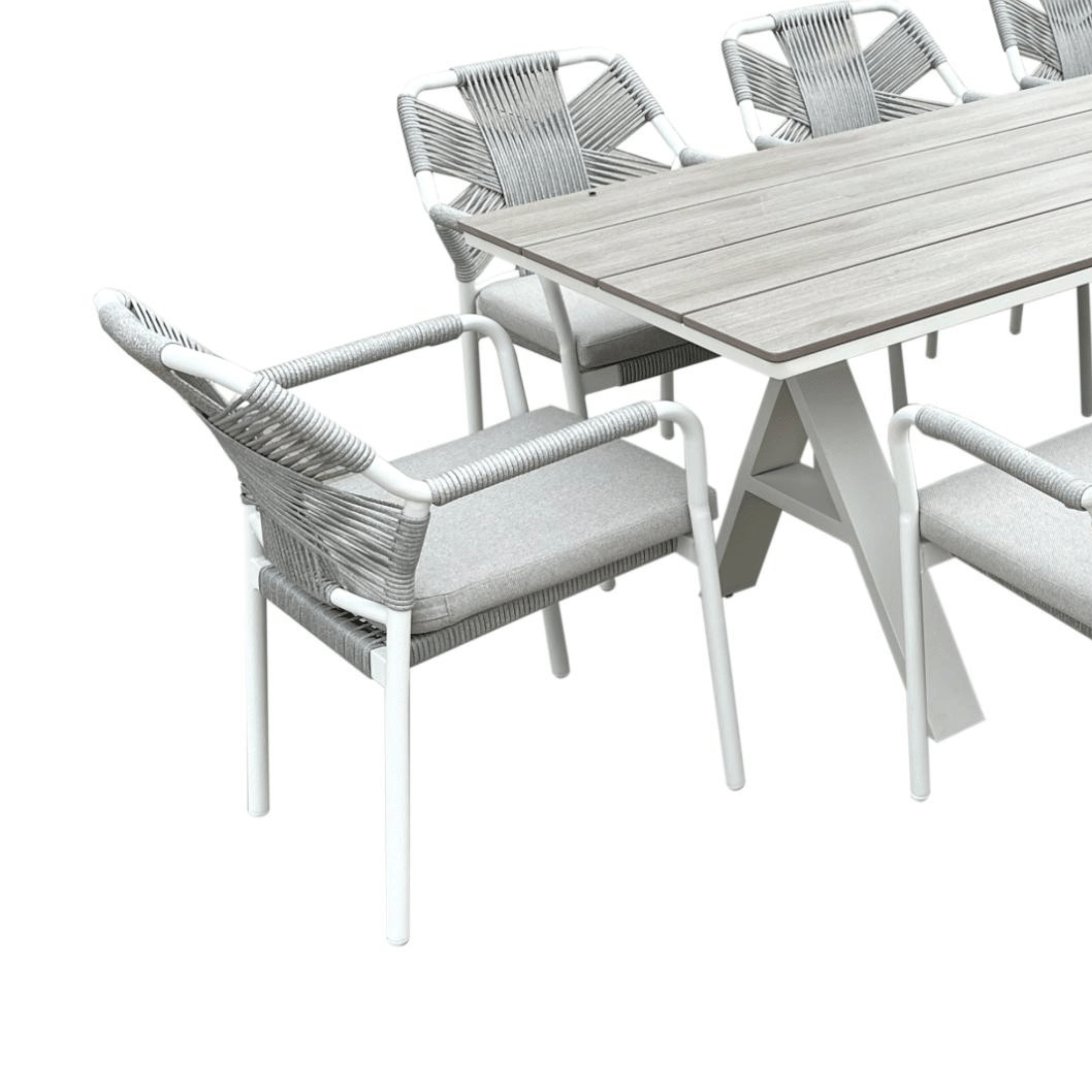 Havana Wick-rope Outdoor Dining Chair - White