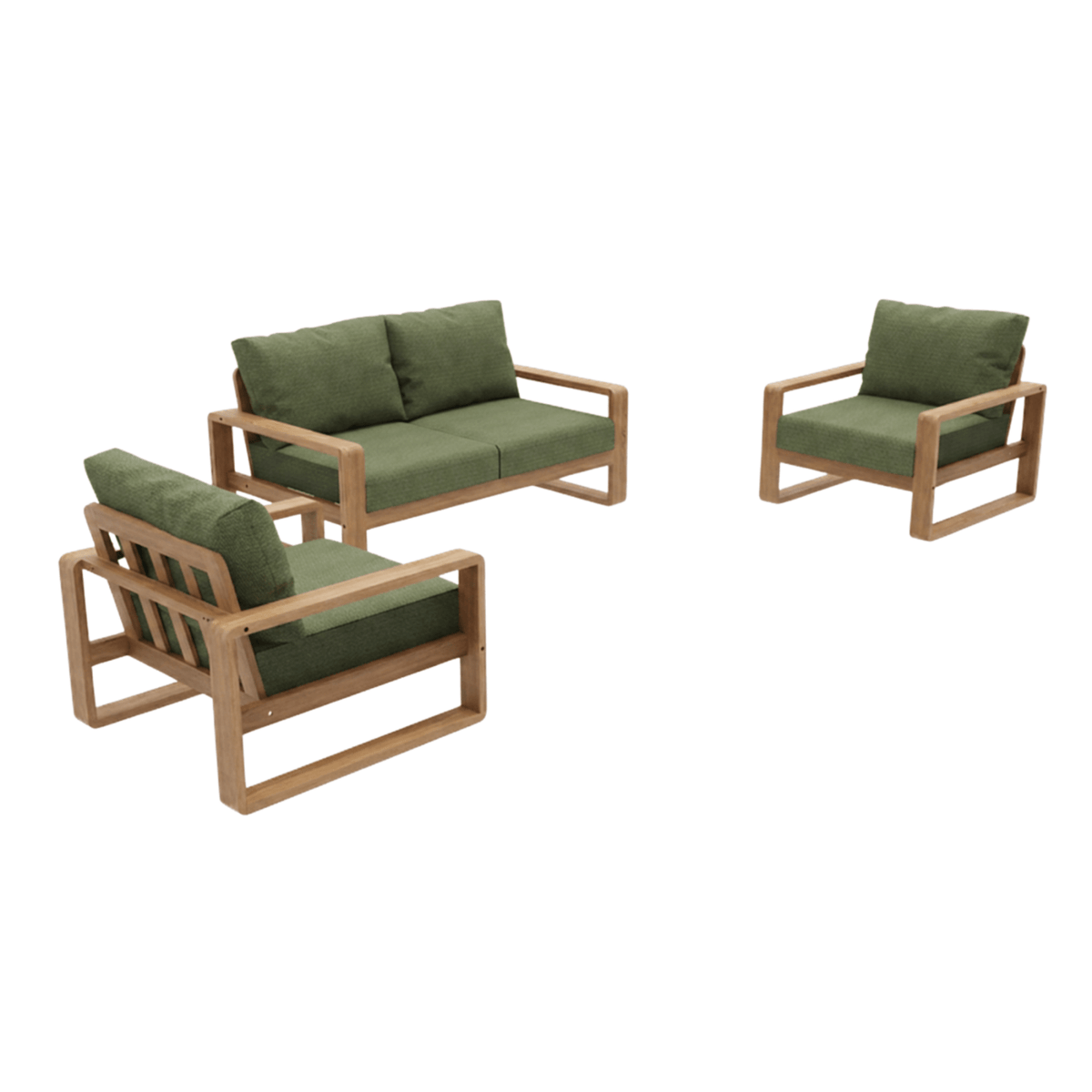 Honolulu 3pce Lounge Setting with 2-Seater - Fontanelle 071 - Lume Outdoor Living