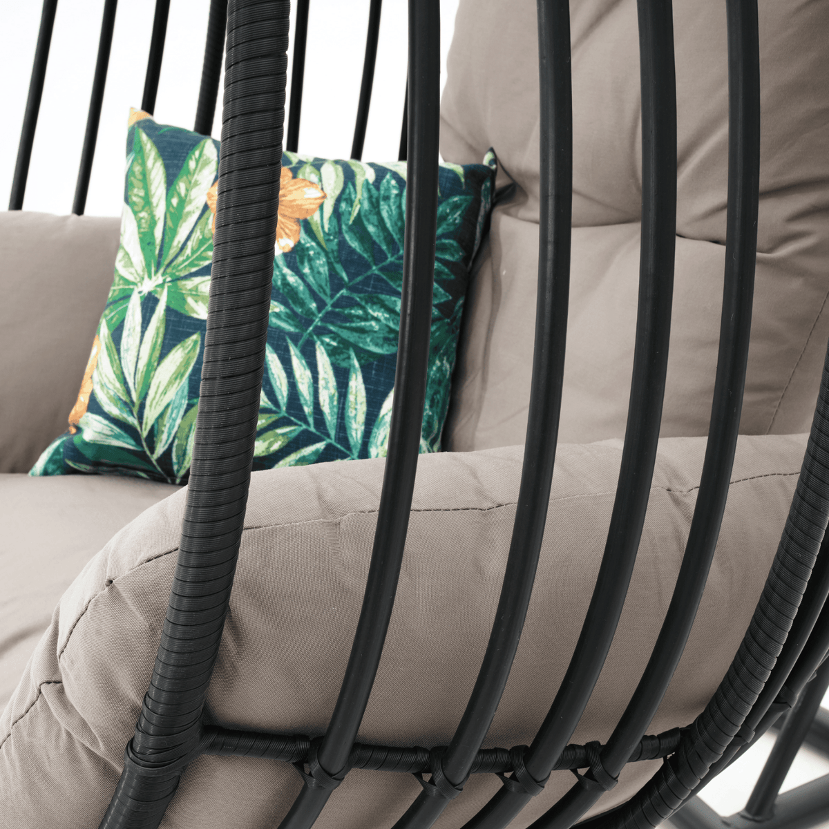 Koala Double Hanging Egg Chair - Black - Lume Outdoor Living
