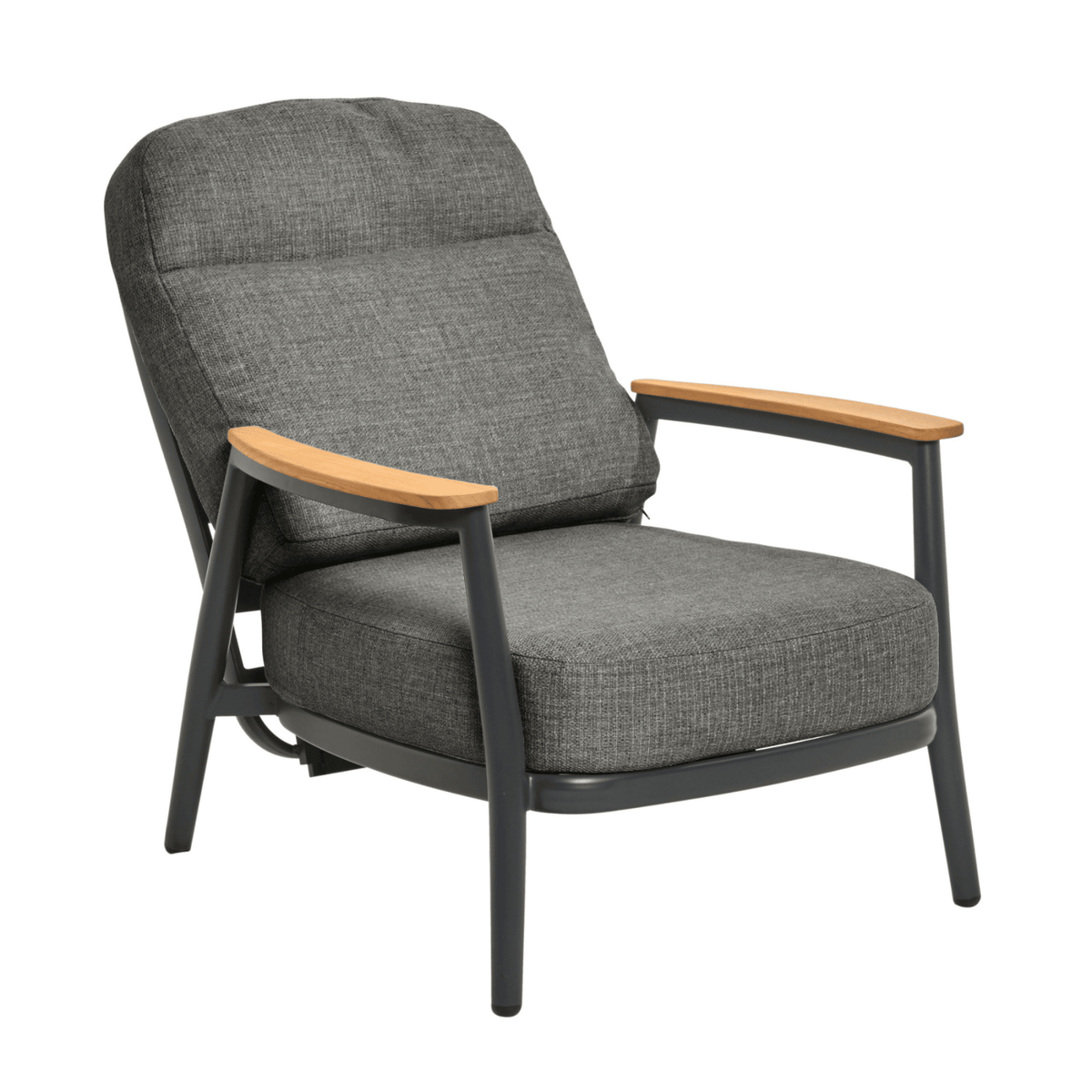 Lennox Recliner 4pce Lounge Setting - Charcoal - Lume Outdoor Living