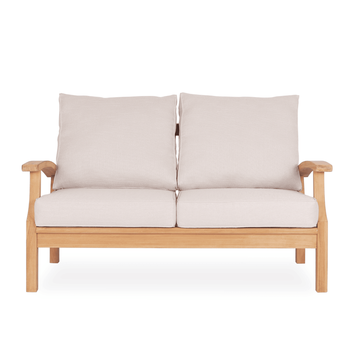 Lombok 2-seater Lounge Chair - Teak/Wheat - Lume Outdoor Living