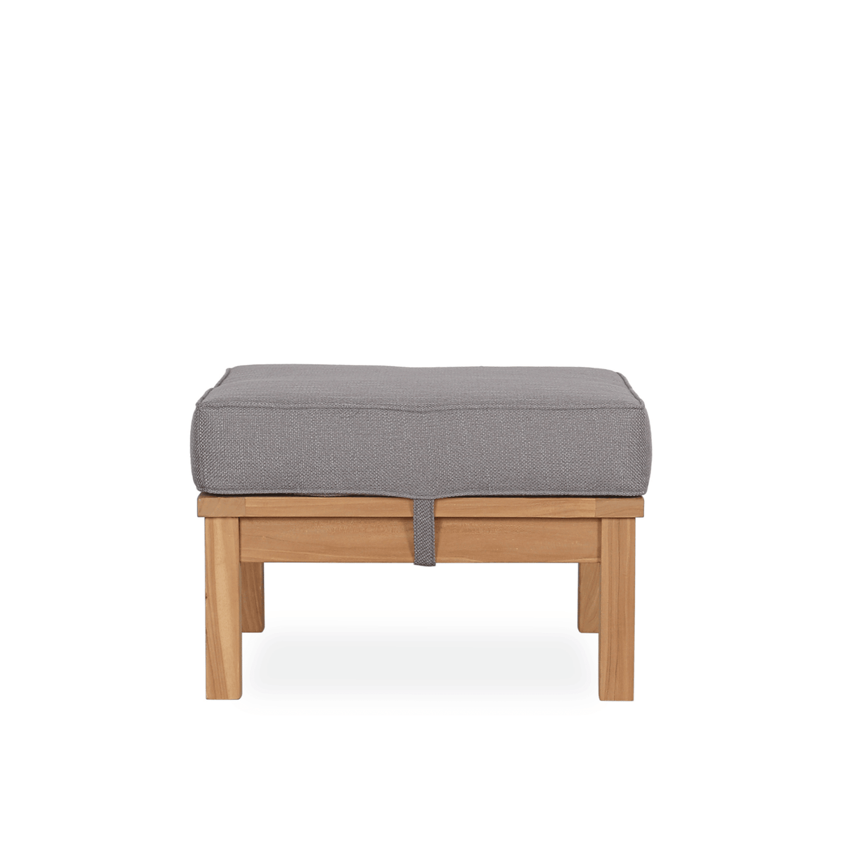 Lombok 65cm Ottoman - Teak/Dove - Lume Outdoor Living