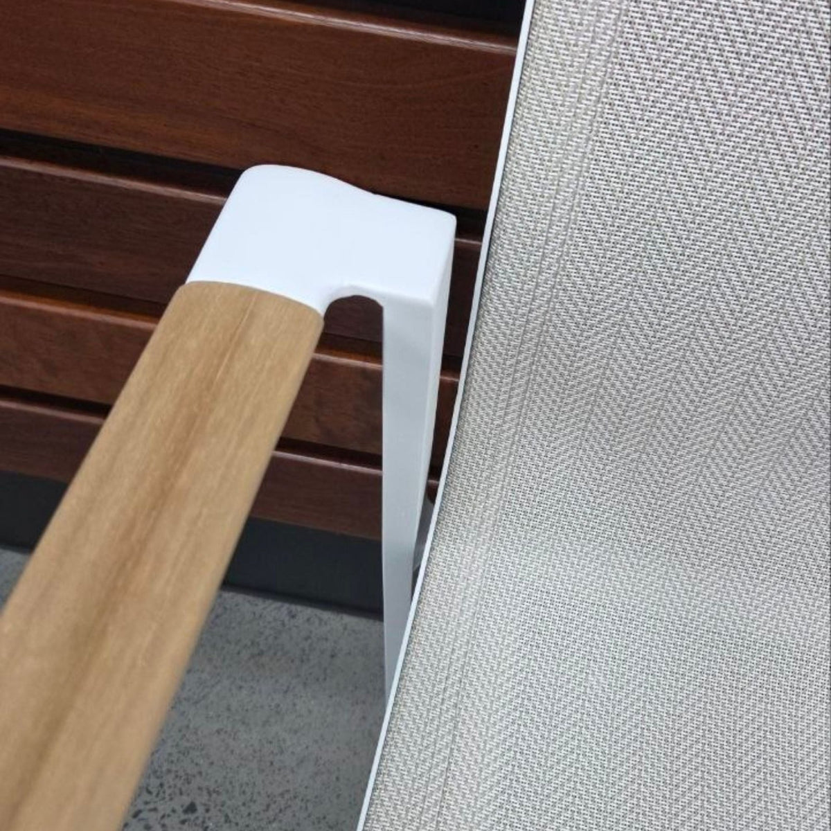 Luca Dining Chair - White/Wheat - Lume Outdoor Living