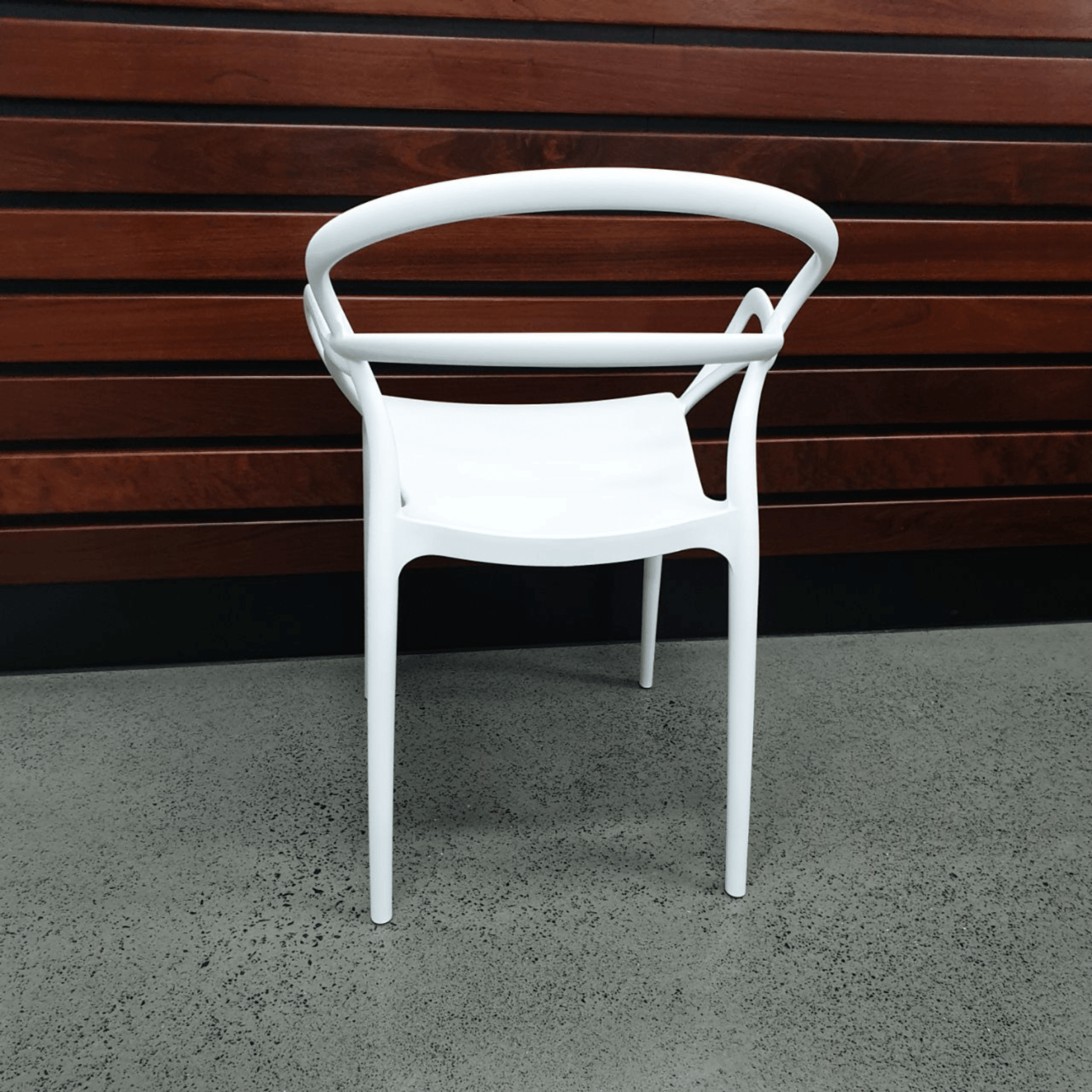 Mila Resin Outdoor Dining Chair - White - Lume Outdoor Living