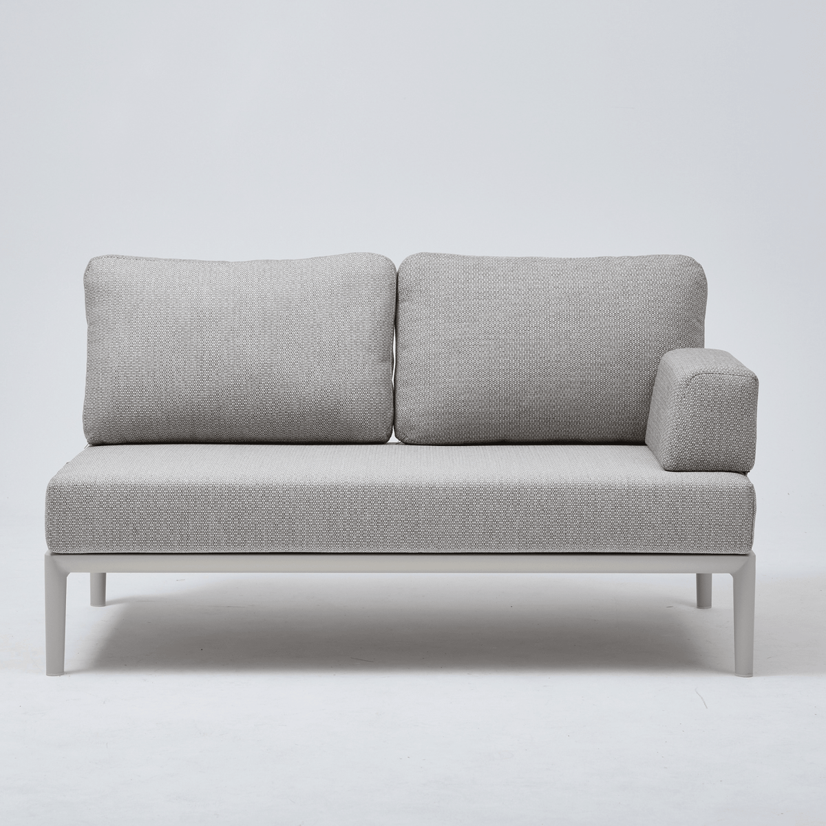 Milan Modular 2-seater Lounge Chair (1 armrest) - Cream - Lume Outdoor Living