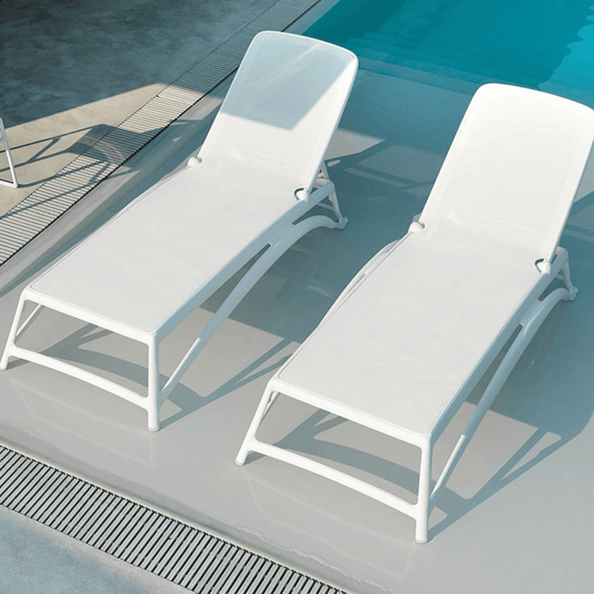Nardi Atlantico Sunlounge - Bianco - Commercial Grade - Lume Outdoor Living