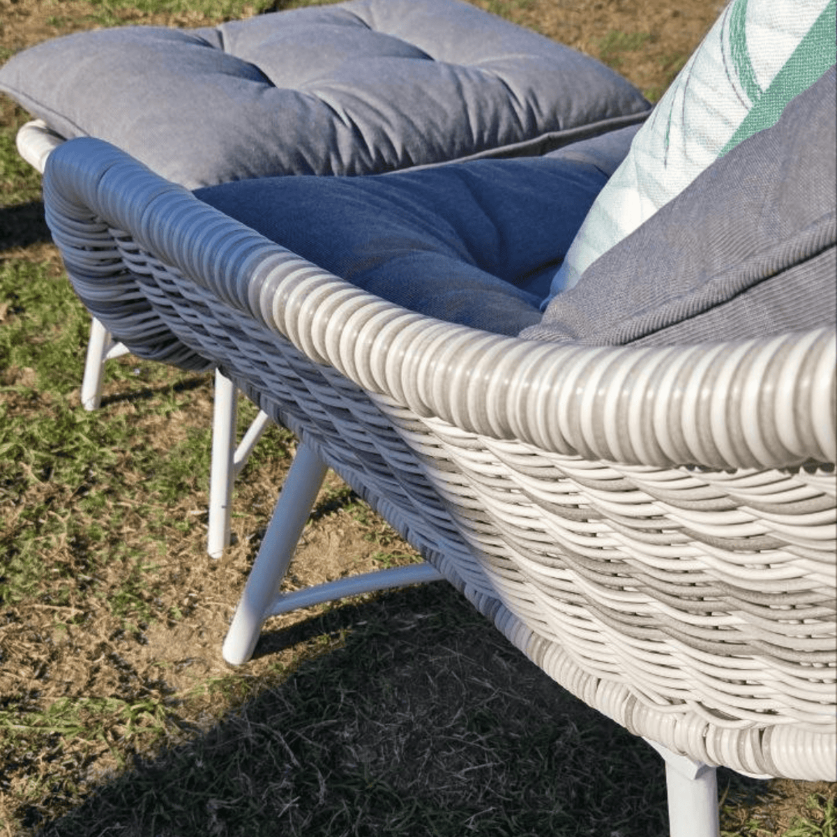 Noosa Lounge Chair & Footstool - Lume Outdoor Living