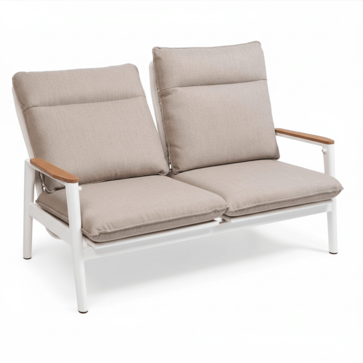 Pinehurst Recliner 2-seater Lounge Chair - White - Lume Outdoor Living