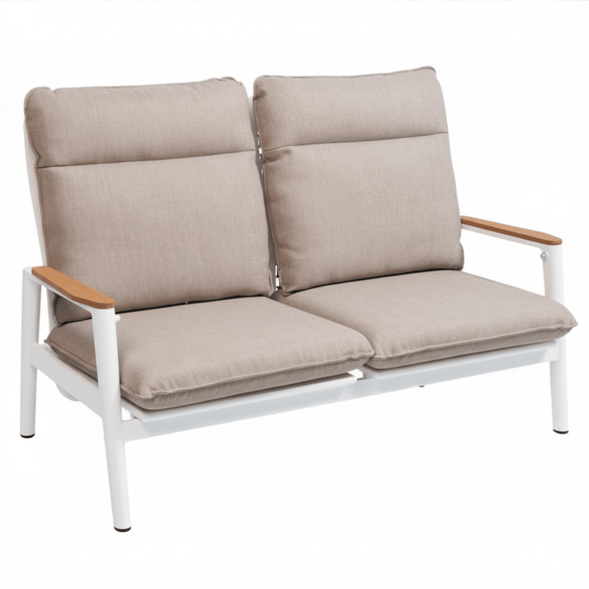 Pinehurst Recliner 2-seater Lounge Chair - White - Lume Outdoor Living