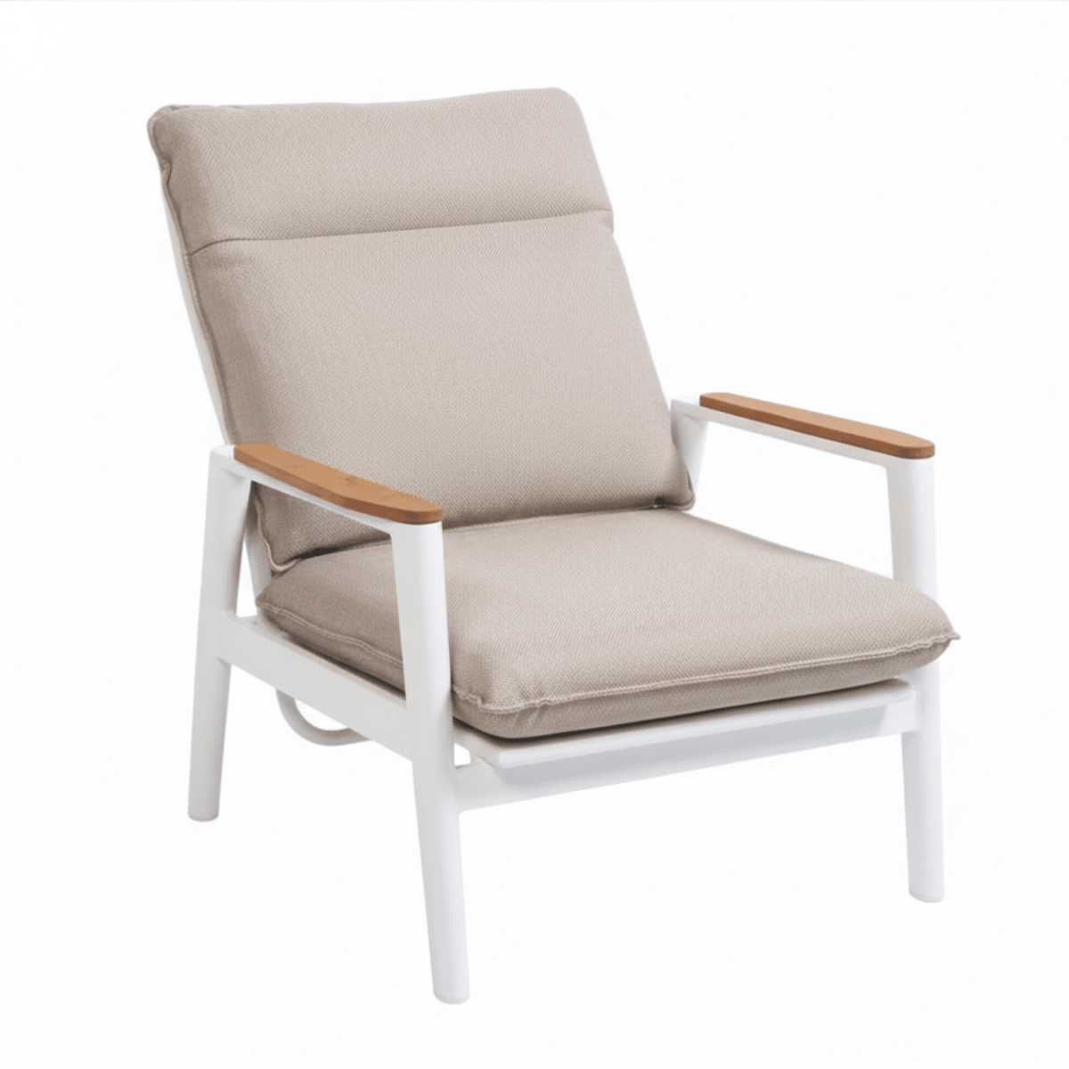 Pinehurst Recliner Single Lounge Chair - White - Lume Outdoor Living