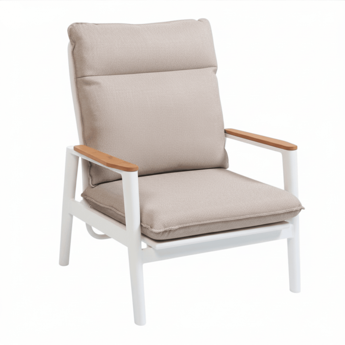 Pinehurst Recliner Single Lounge Chair - White - Lume Outdoor Living