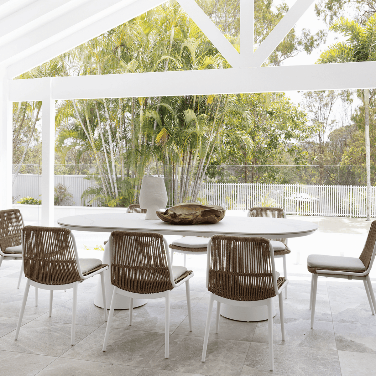Ponte & Arona 240x110cm 9pce Dining Setting - Lume Outdoor Living