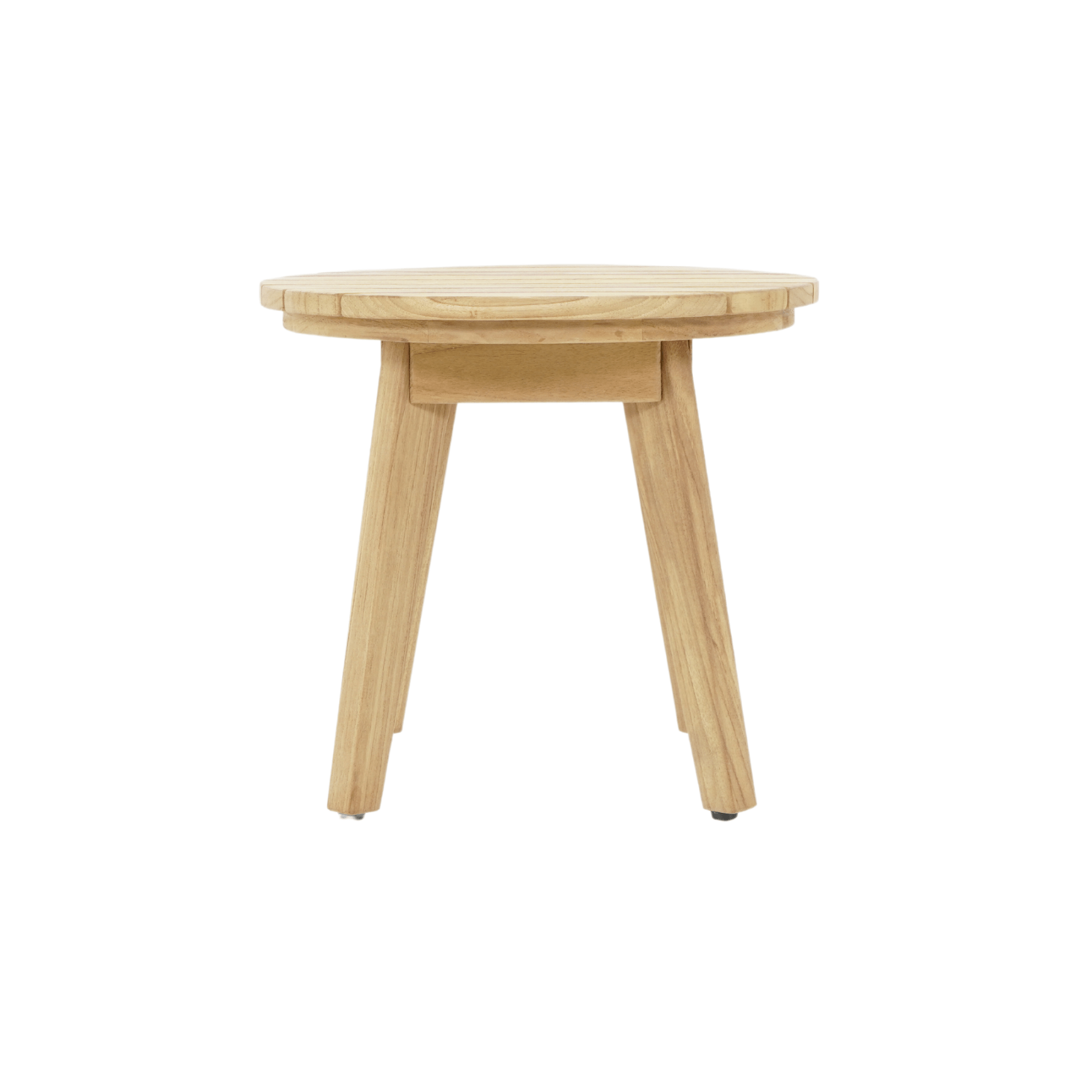 Salem 40cm round, low, outdoor teak side table - Lume Outdoor Living