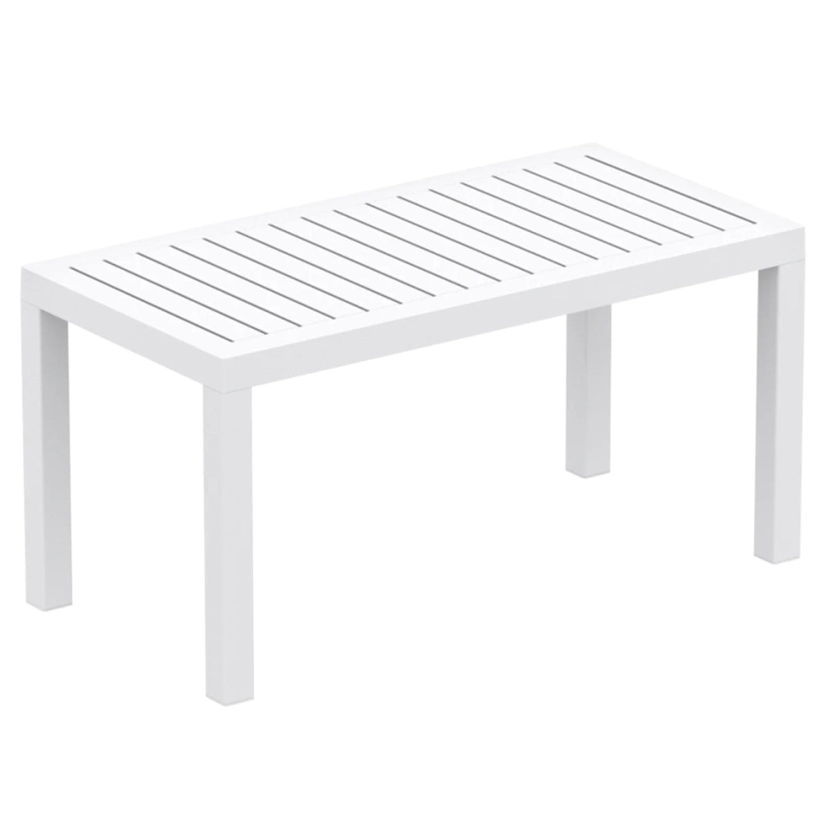 Siesta Ocean 90x45cm Coffee Table - White - Commercial Grade - Lume Outdoor Living