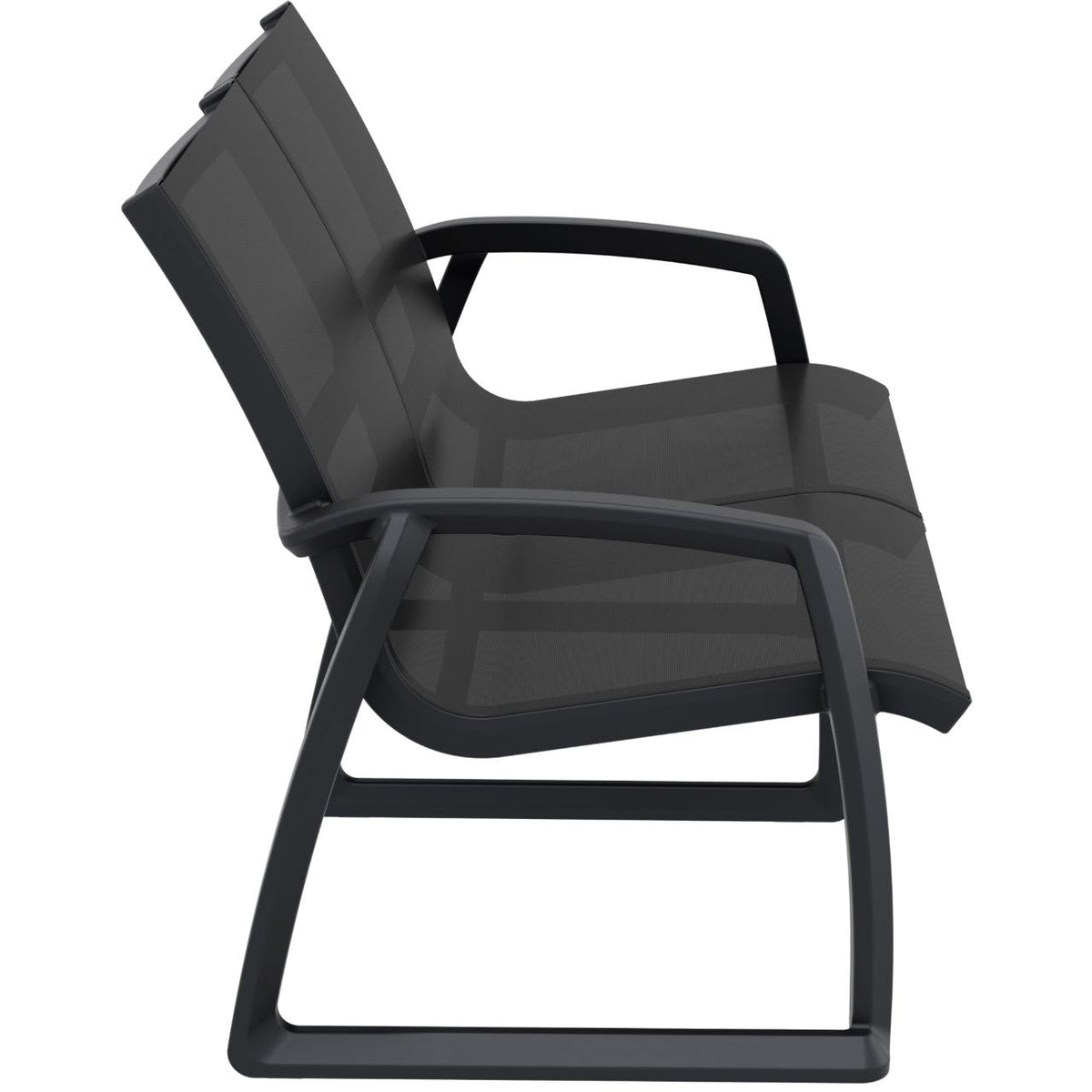 Siesta Pacific 2-Seater Lounge Chair - Black - Commercial Grade - Lume Outdoor Living
