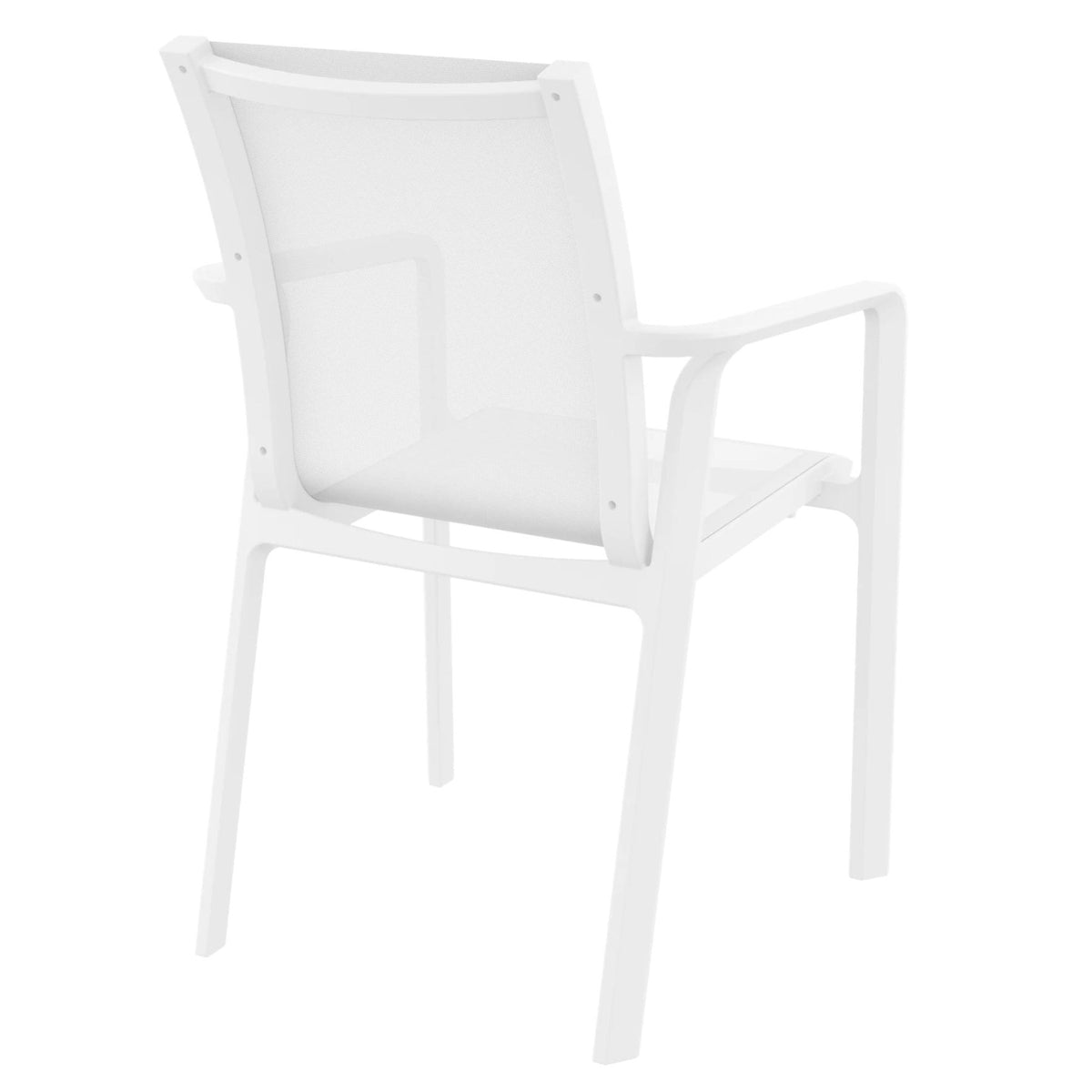 Siesta Pacific Dining Chair - White - Commercial Grade - Lume Outdoor Living