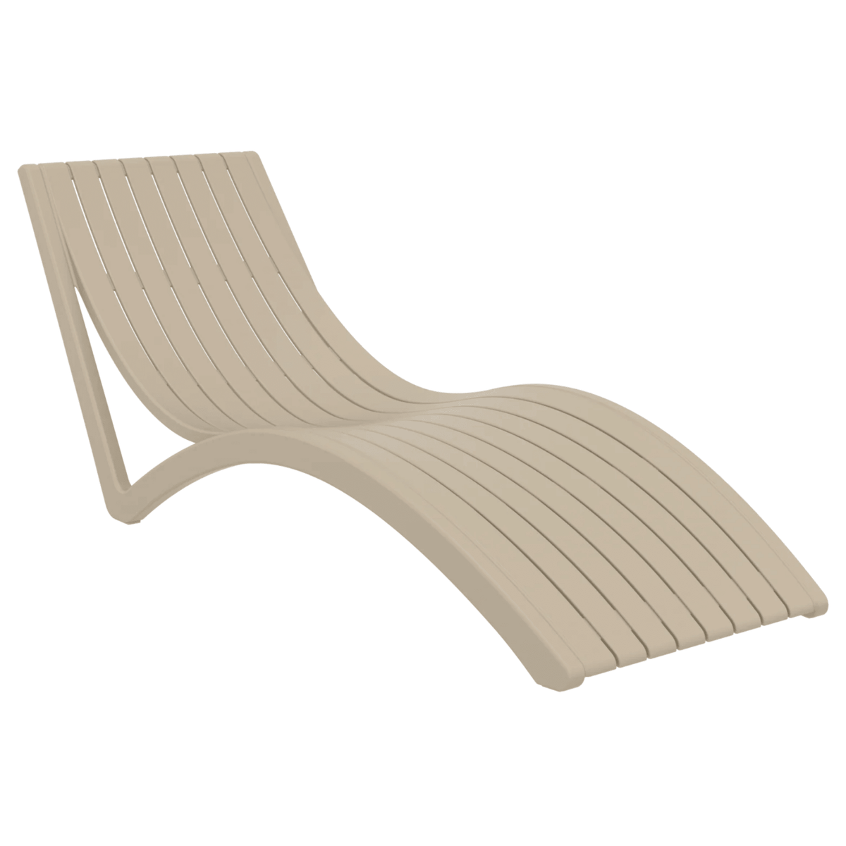 Siesta Slim Sunlounge - Taupe - Commercial Grade - Lume Outdoor Living