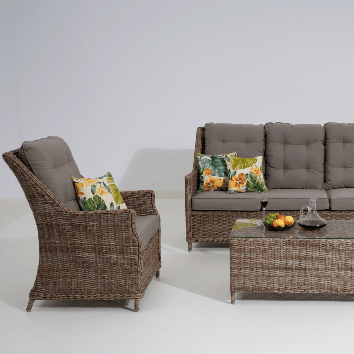 Swiss 4pce Lounge Setting with 3-seater - Marina - Lume Outdoor Living