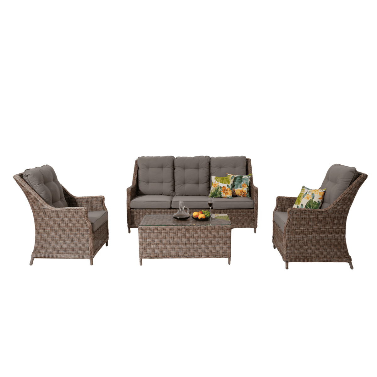 Swiss 4pce Lounge Setting with 3-seater - Marina - Lume Outdoor Living