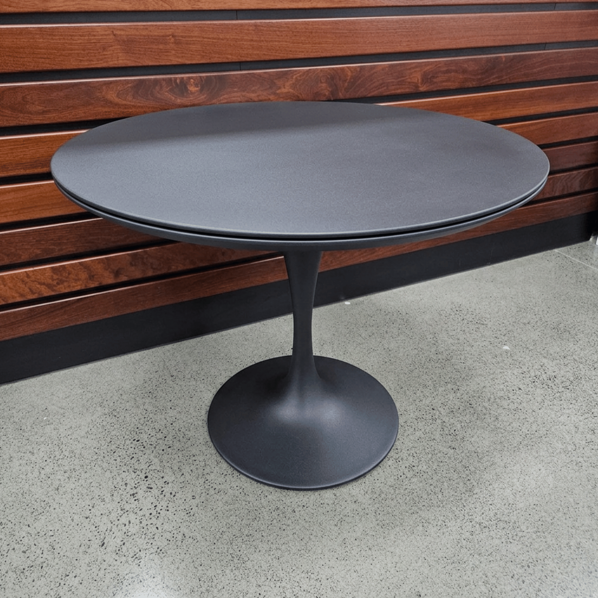 Tulip 90cm Round Dining Table - Charcoal