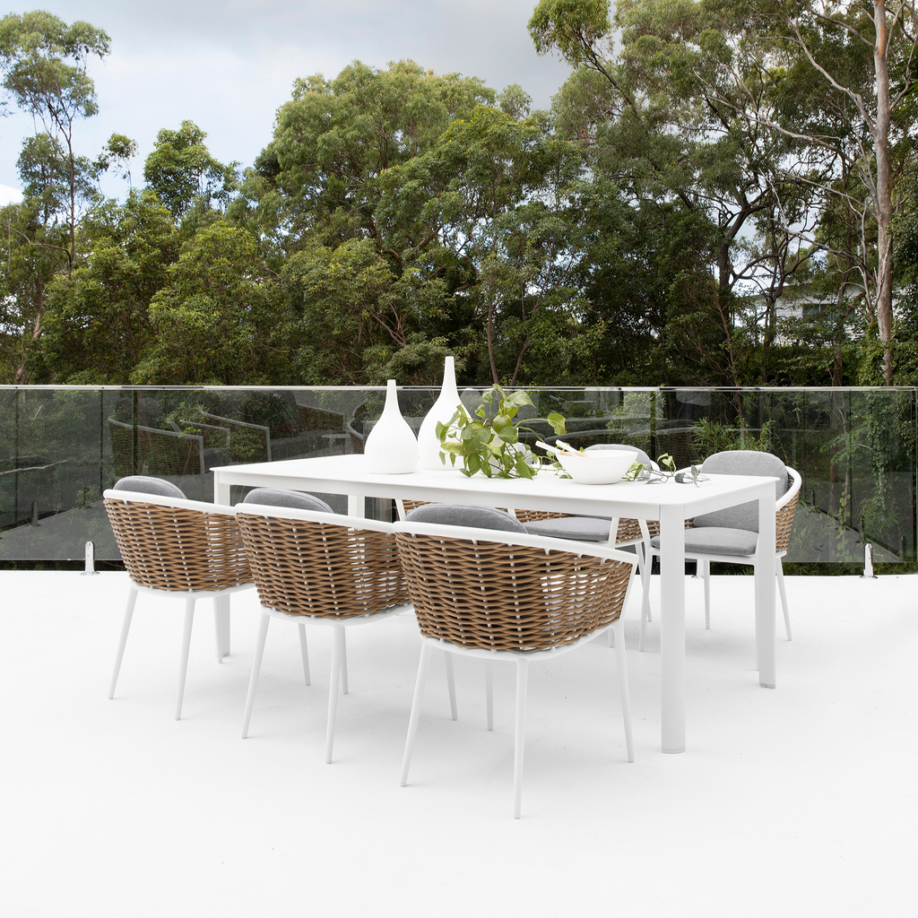 Rattan dining chairs freedom hot sale