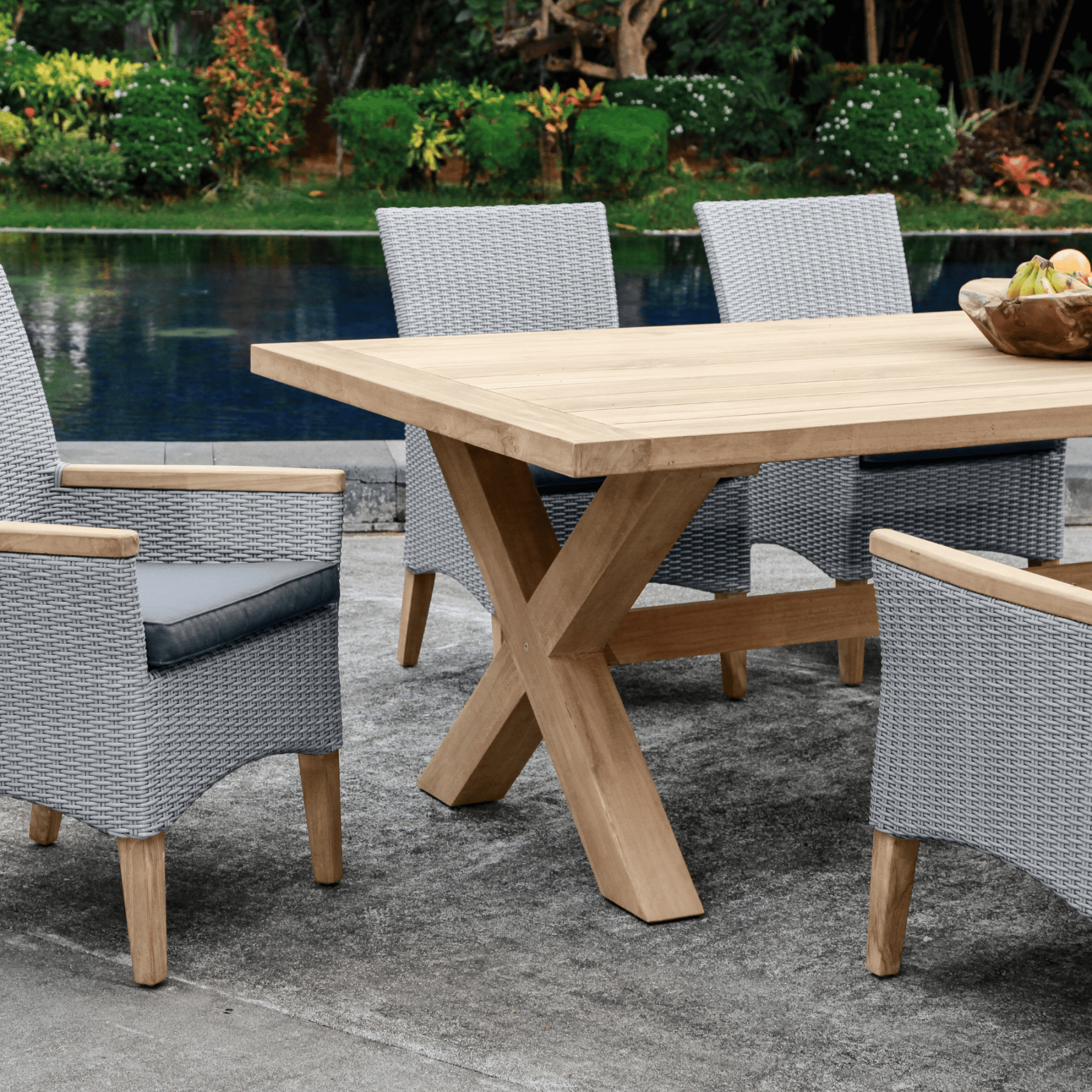 Alexander Teak Outdoor Dining Table - 5 sizes - Lume Outdoor Living