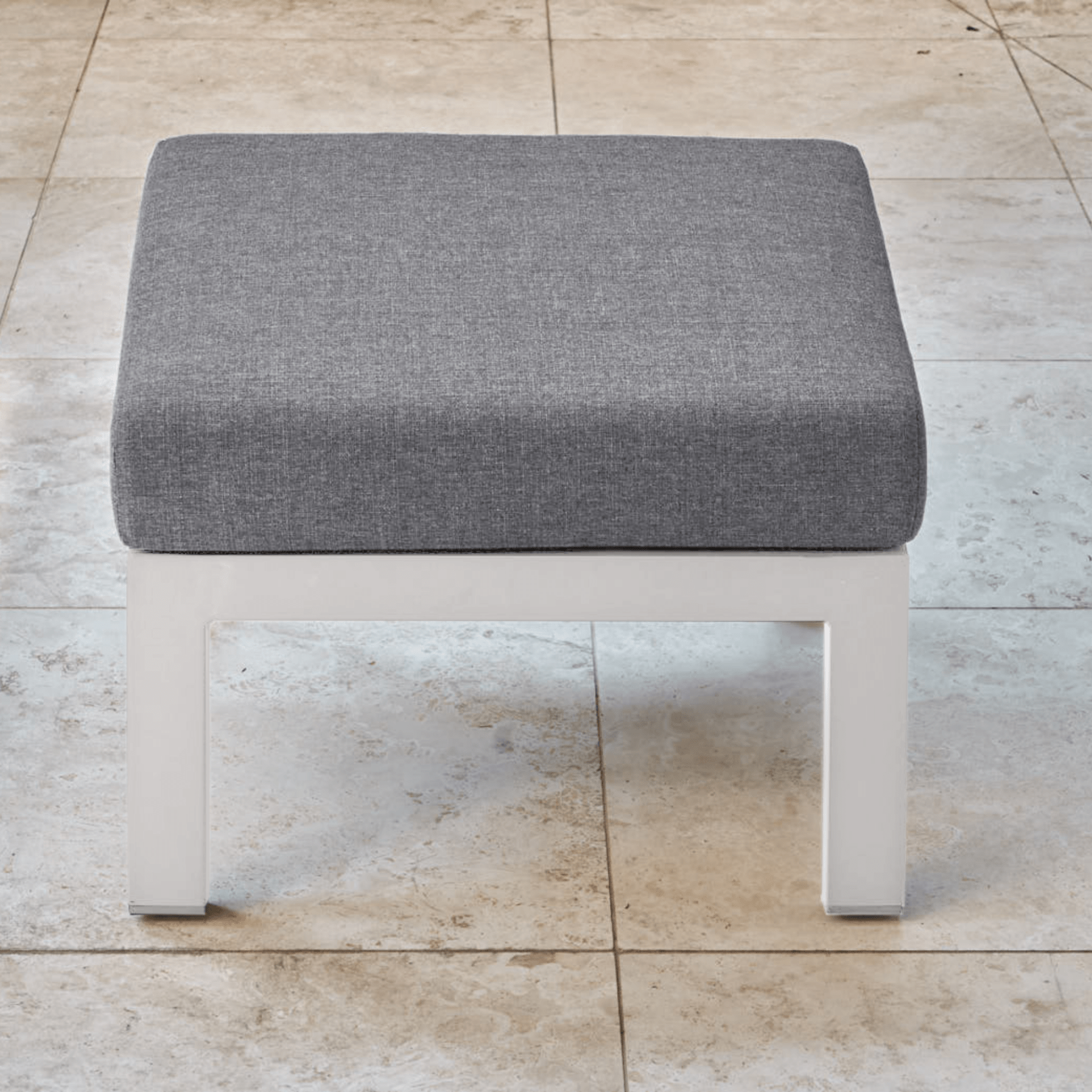Ballina Cushion Outdoor Footstool - white - Lume Outdoor Living