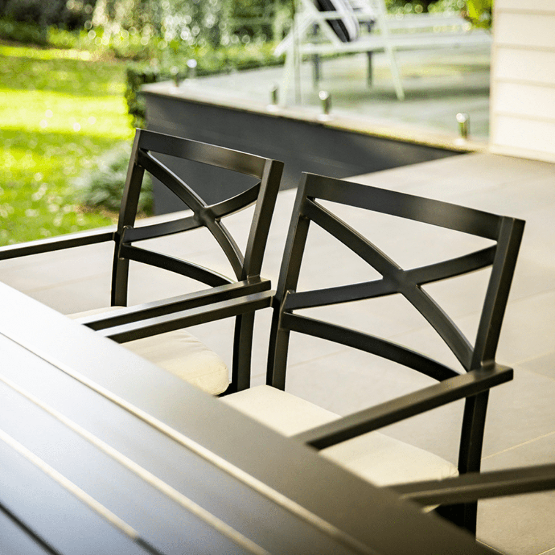 Bridgeport table with Bridgeport chairs - 9 piece outdoor dining setting - Lume Outdoor Living