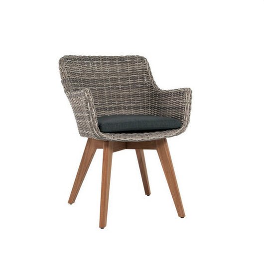Colorado wicker chair with teak legs - outdoor dining chair - Lume Outdoor Living