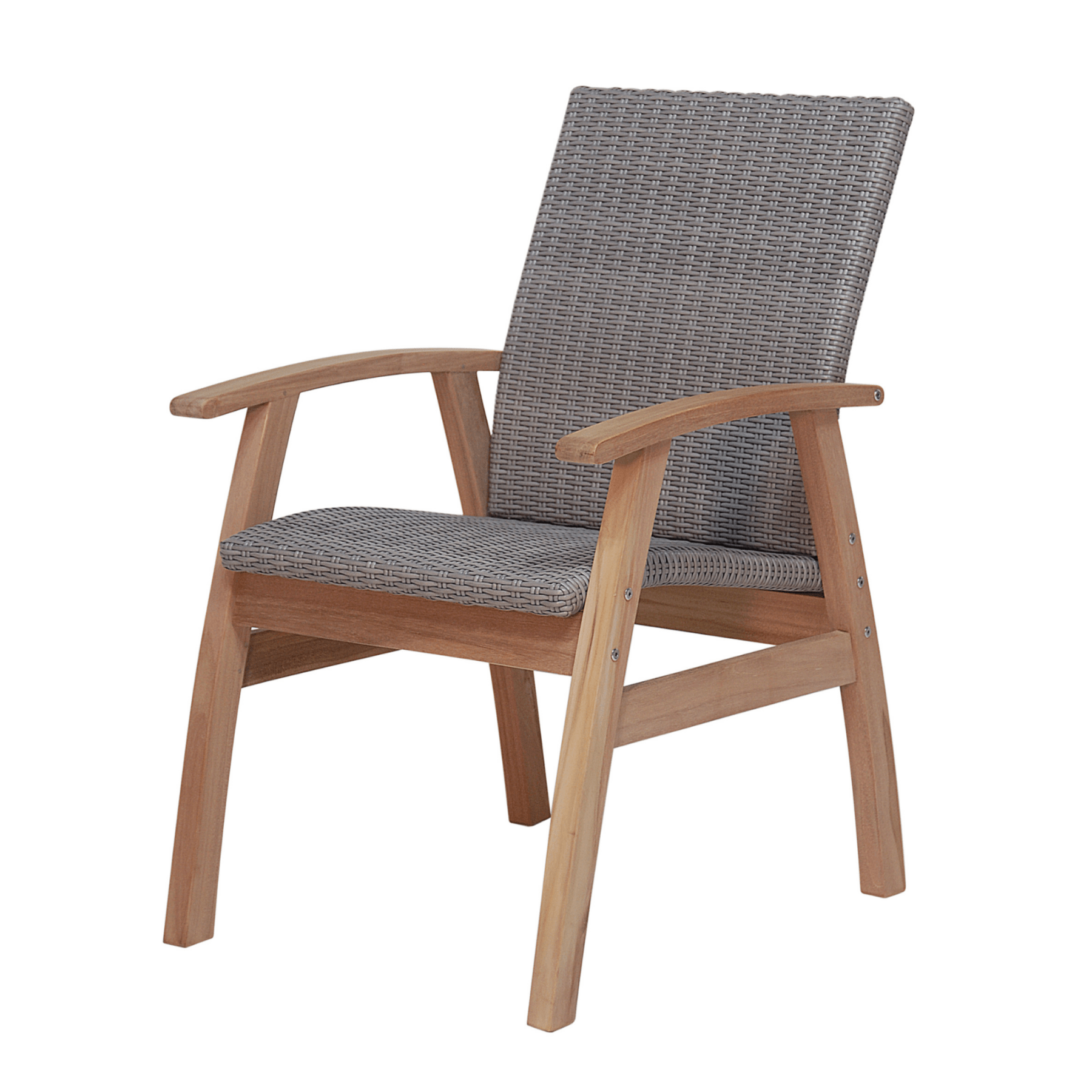 Flinders teak and wicker outdoor dining chair - 3 wicker options - Lume Outdoor Living