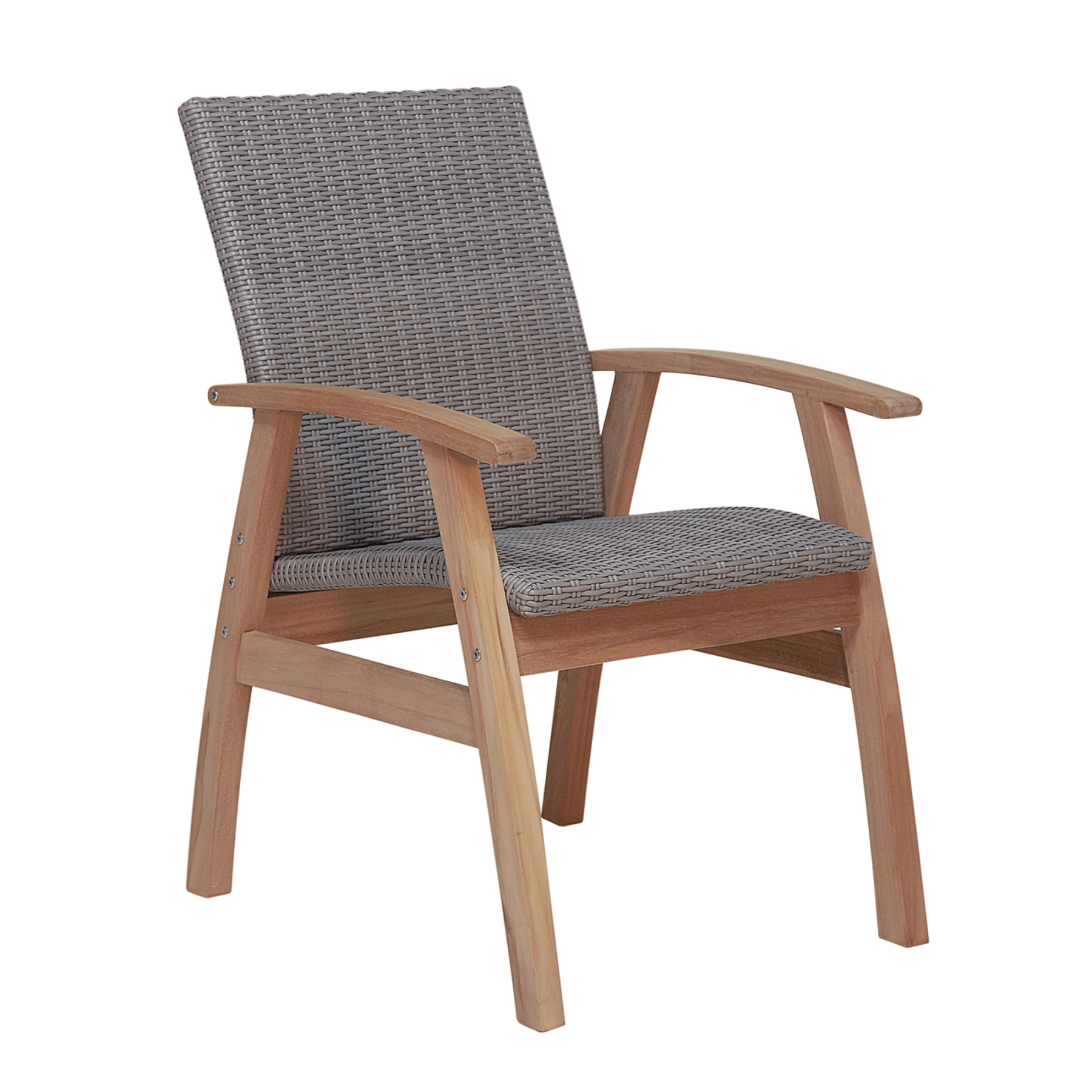 Flinders teak and wicker outdoor dining chair - 3 wicker options - Lume Outdoor Living