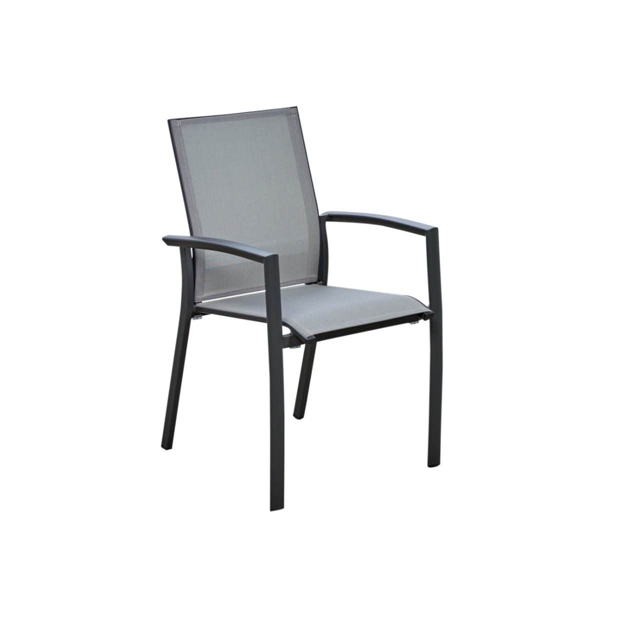 Florida Aluminium Outdoor Dining Chair - Charcoal/charcoal - Lume Outdoor Living