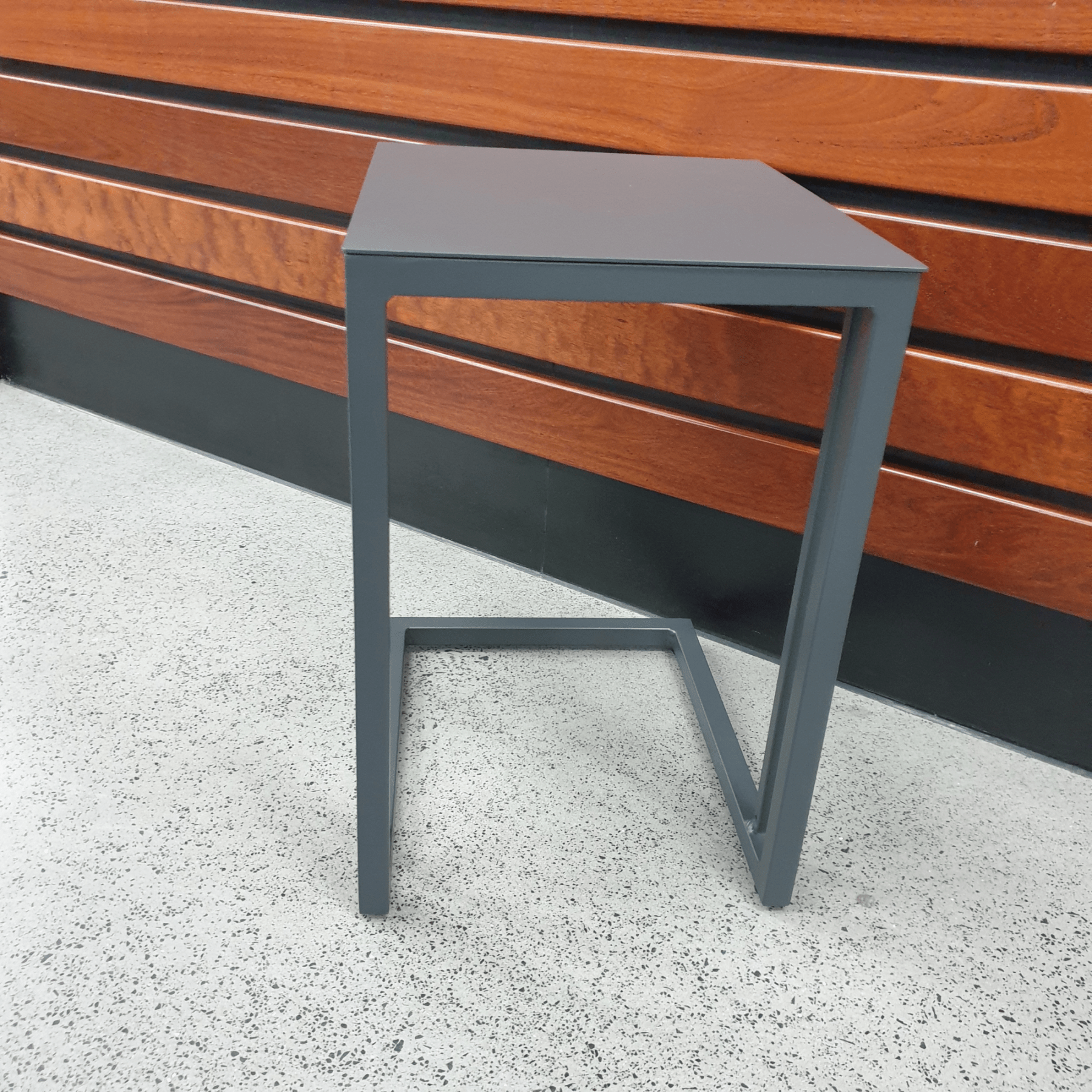 Florida Aluminium Side Table | Over Lounge Table - Charcoal - Lume Outdoor Living