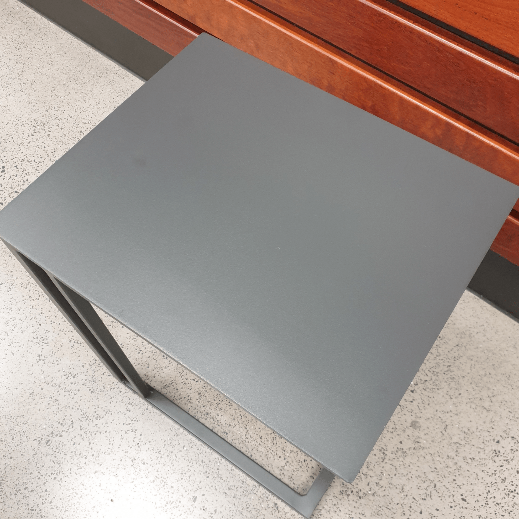 Florida Aluminium Side Table | Over Lounge Table - Charcoal - Lume Outdoor Living