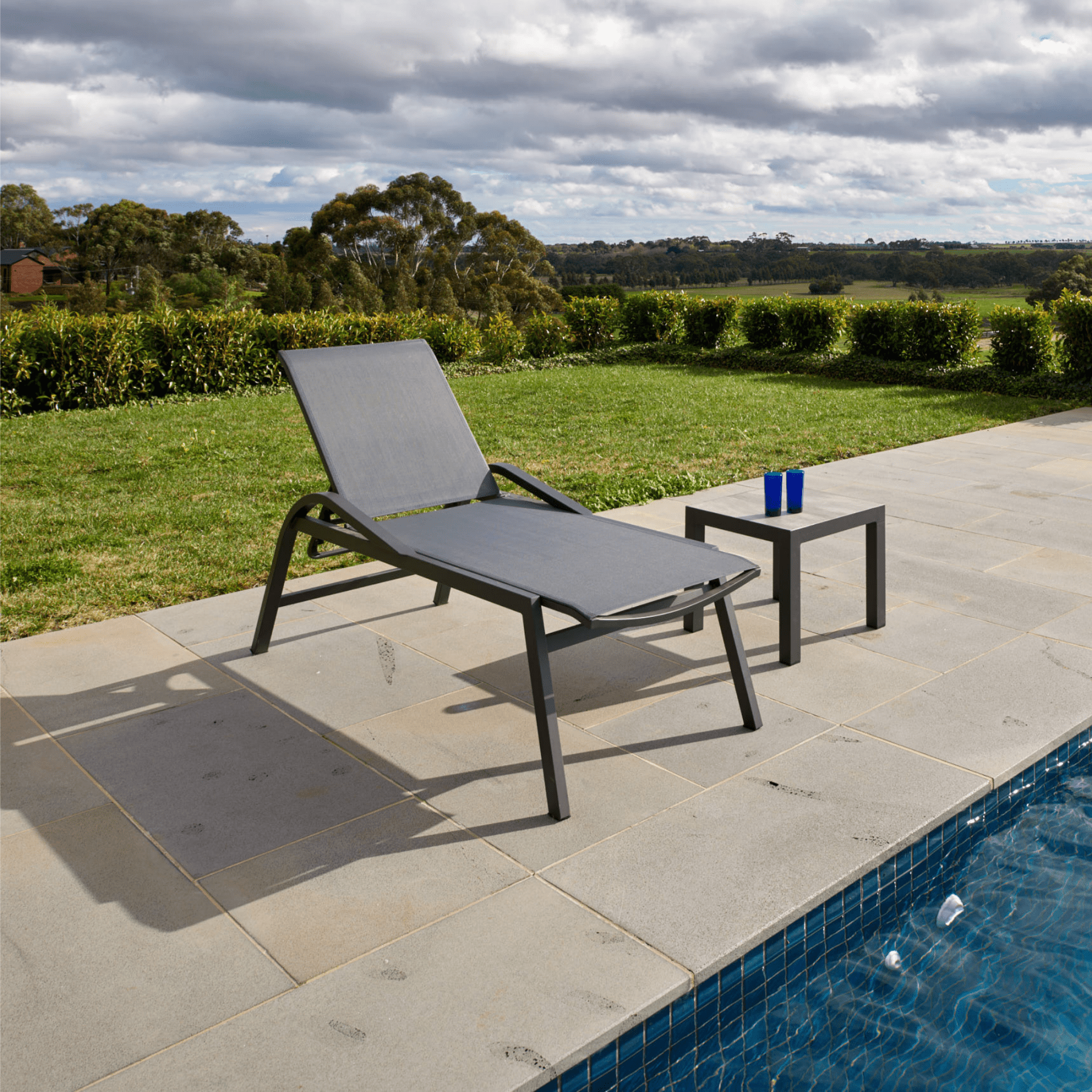 Florida Sling Outdoor Sunlounge - 2 colour options - Lume Outdoor Living