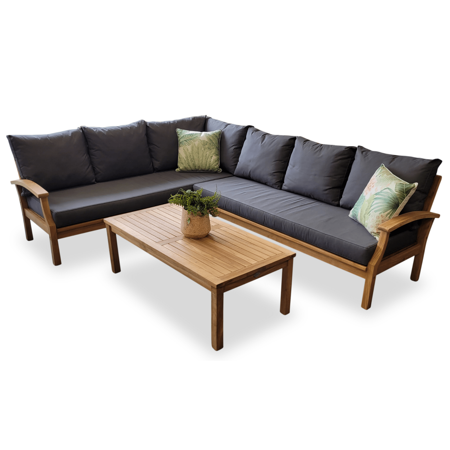 Lombok Corner Lounge & Coffee Table Setting - Lume Outdoor Living