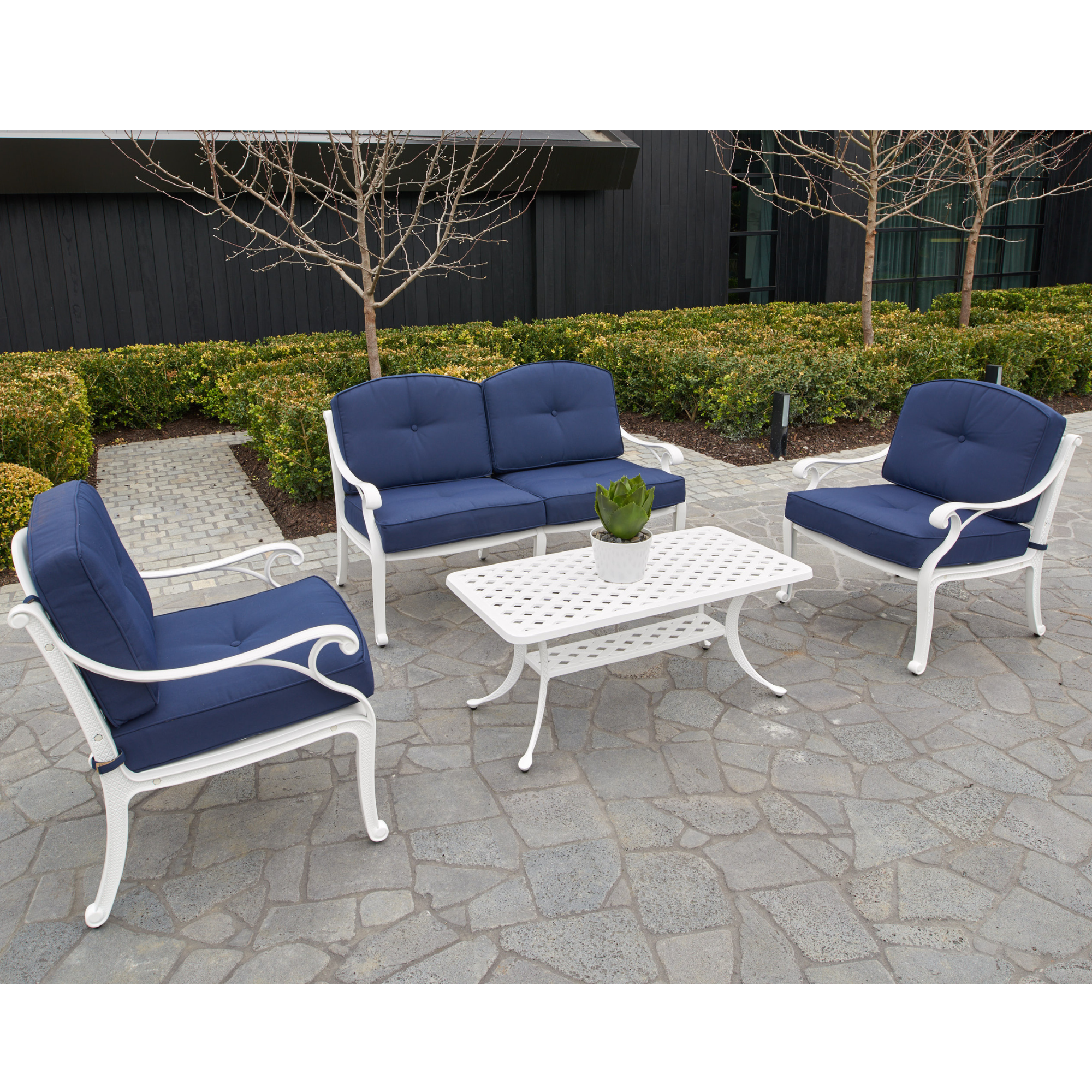 Nassau 4 piece lounge - white
