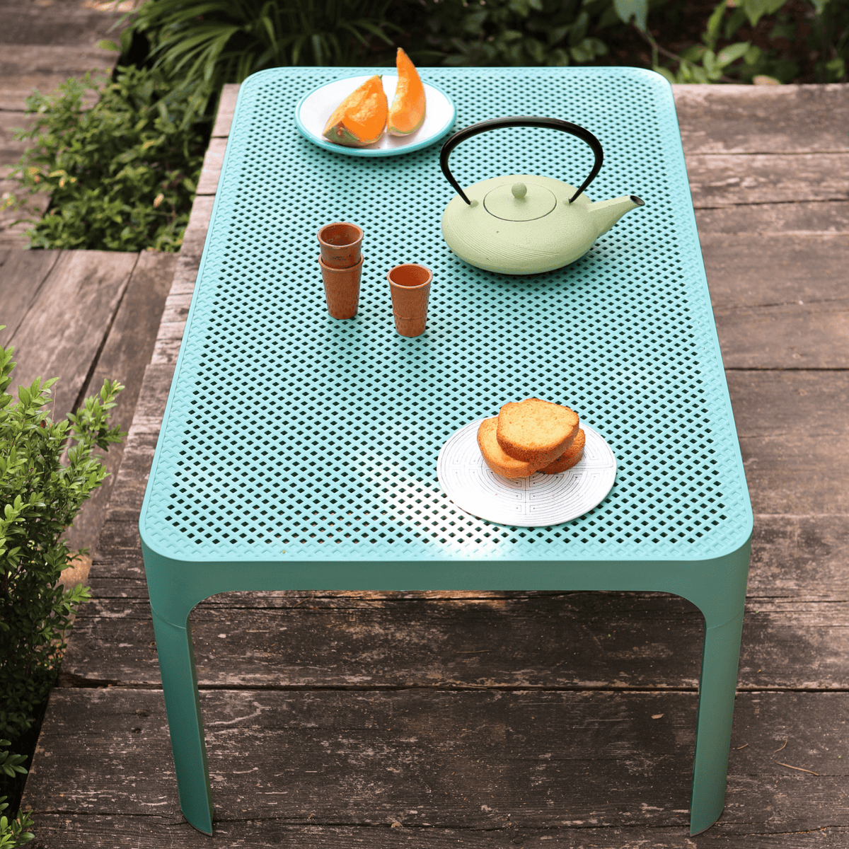 Net 100x60cm Coffee Table by Nardi - Anthracite - Commercial Grade - Lume Outdoor Living