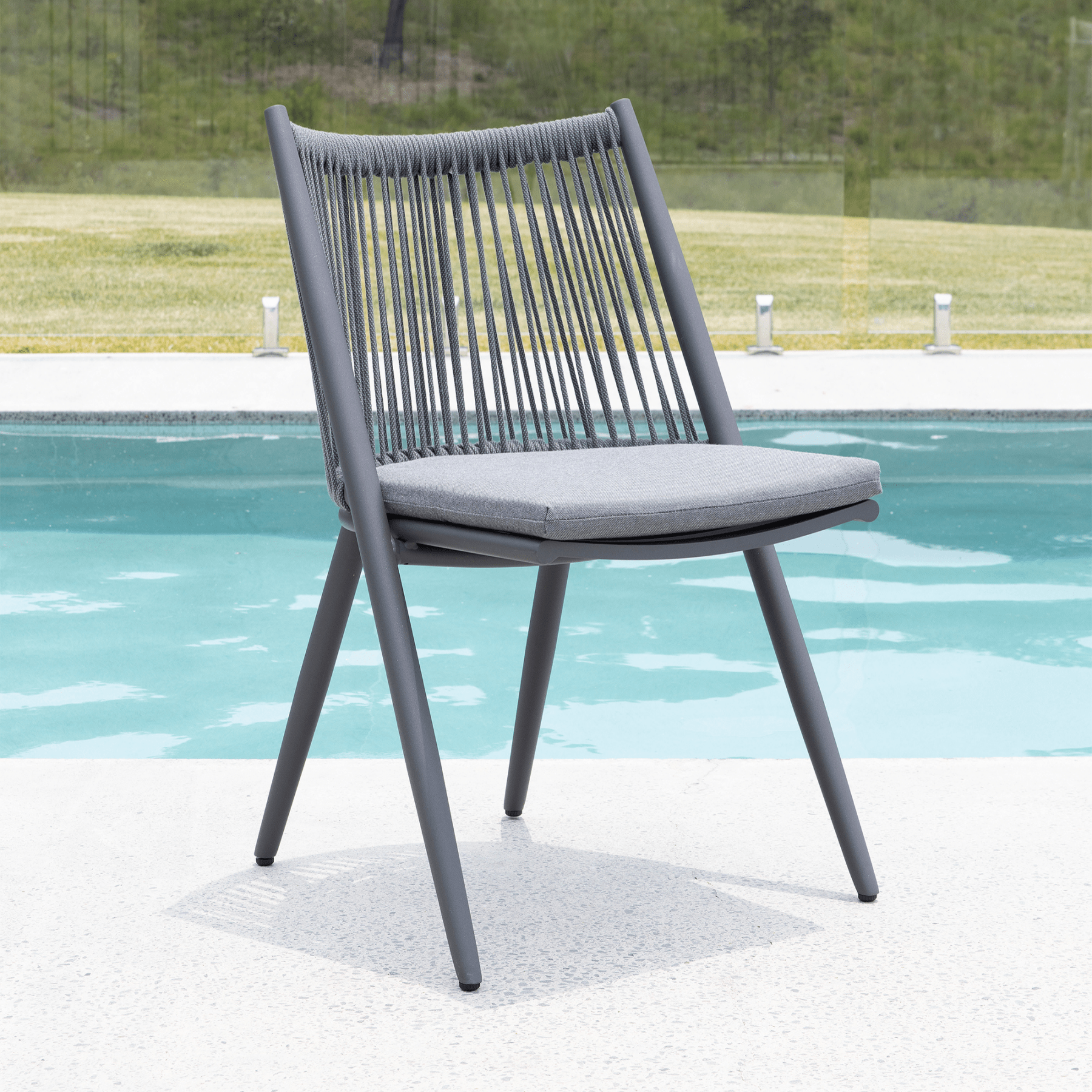 Salsa outdoor dining chair with rope detail - Lume Outdoor Living