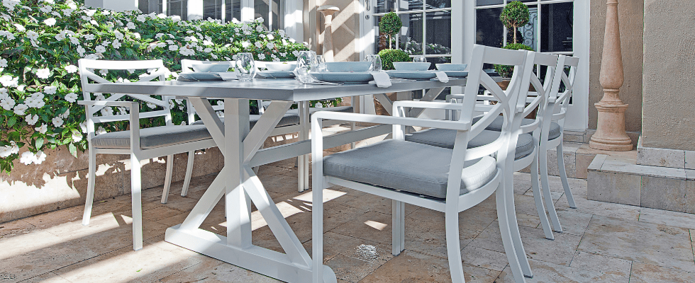How to Style a Narrow Covered Patio: Judy and John's Story - Lume Outdoor Living