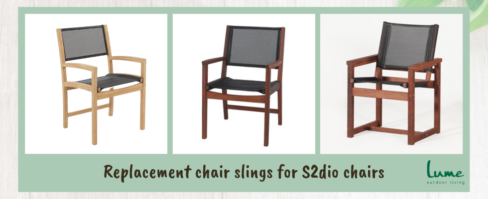 Replacement Slings for Outdoor Timber Chairs - Including S2dio Chairs - Lume Outdoor Living