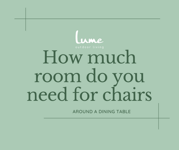 How much room do you need for chairs....