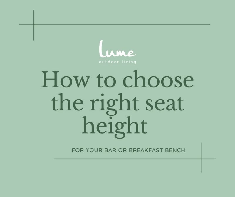 How to choose the right seat height for your bar or breakfast bench