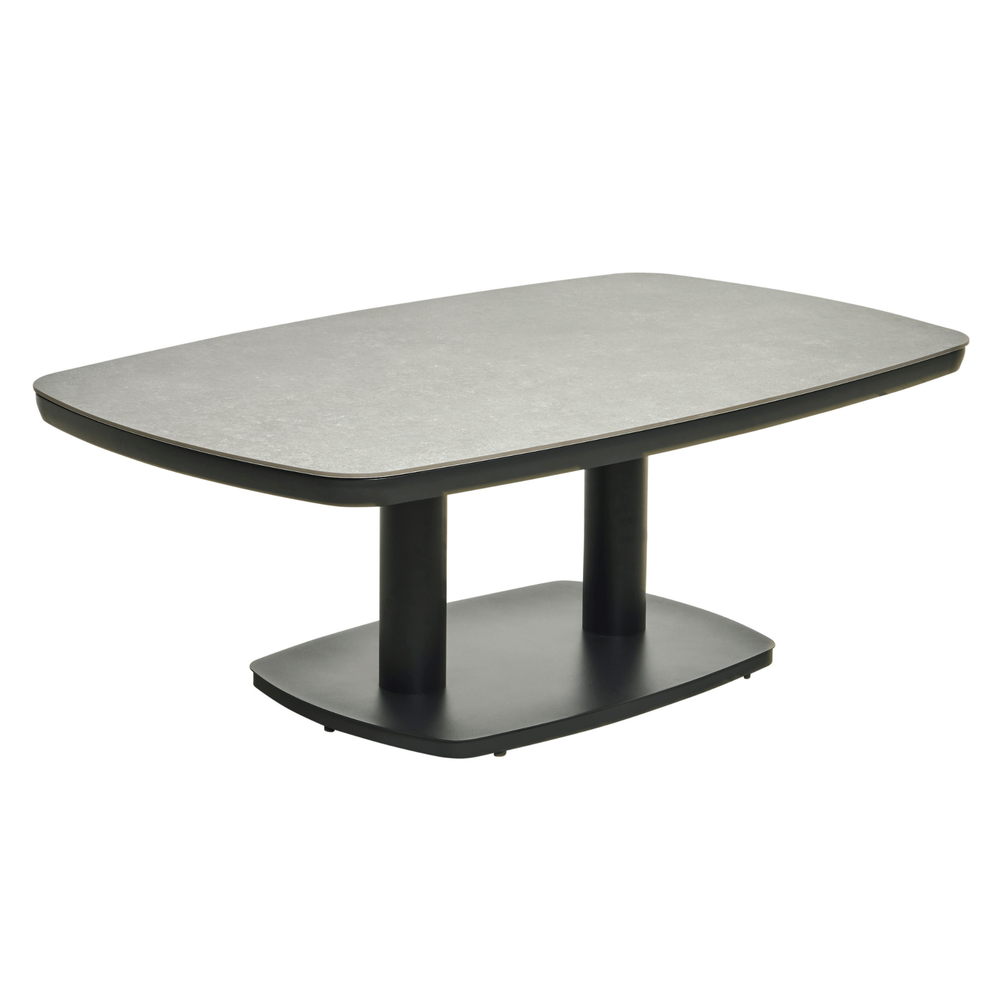 Lennox 4-piece Reclining Outdoor Lounge Setting - Charcoal/charcoal