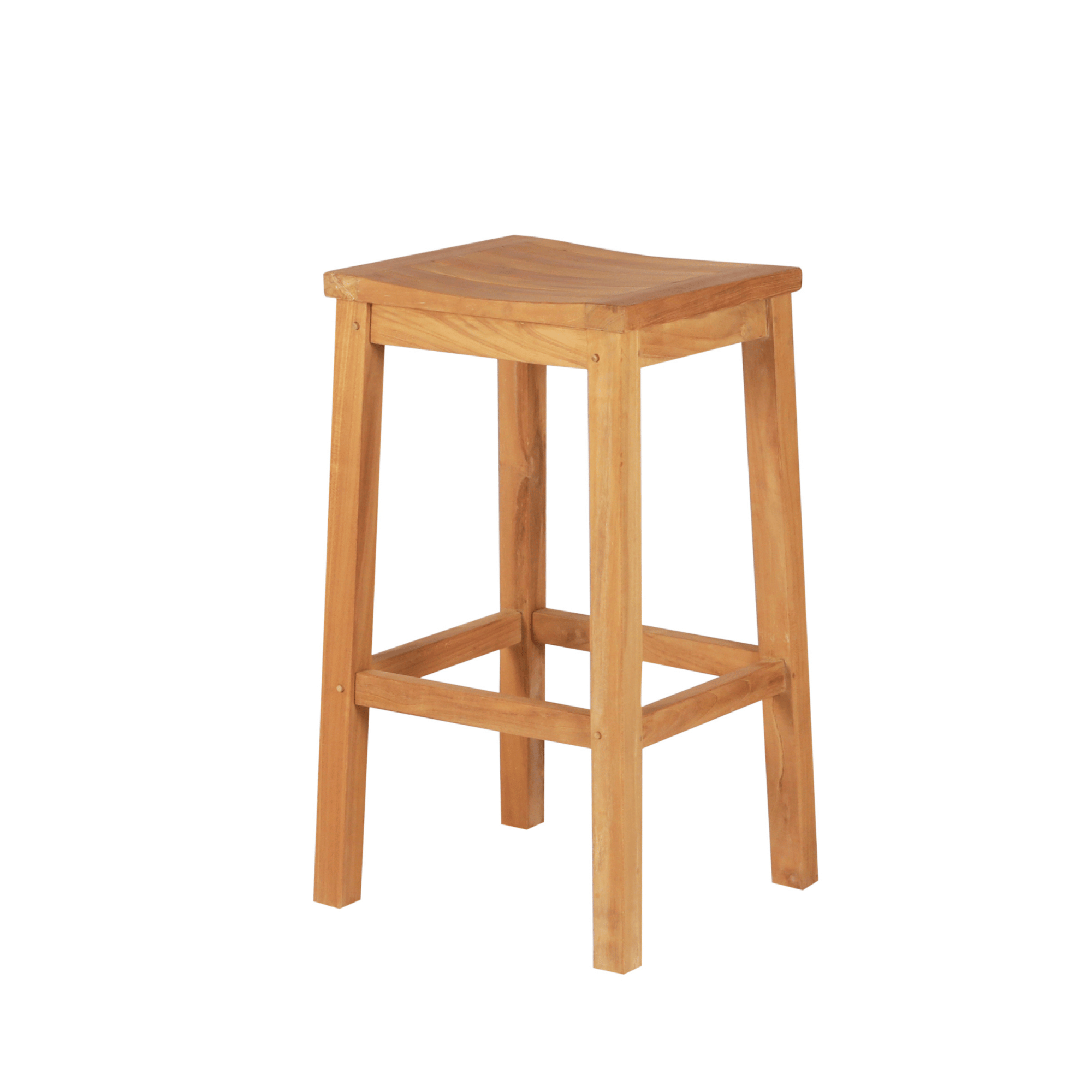 Hawaii Teak 80cm Round Table with Montego Bar Stools - 5 piece Outdoor Bar Setting