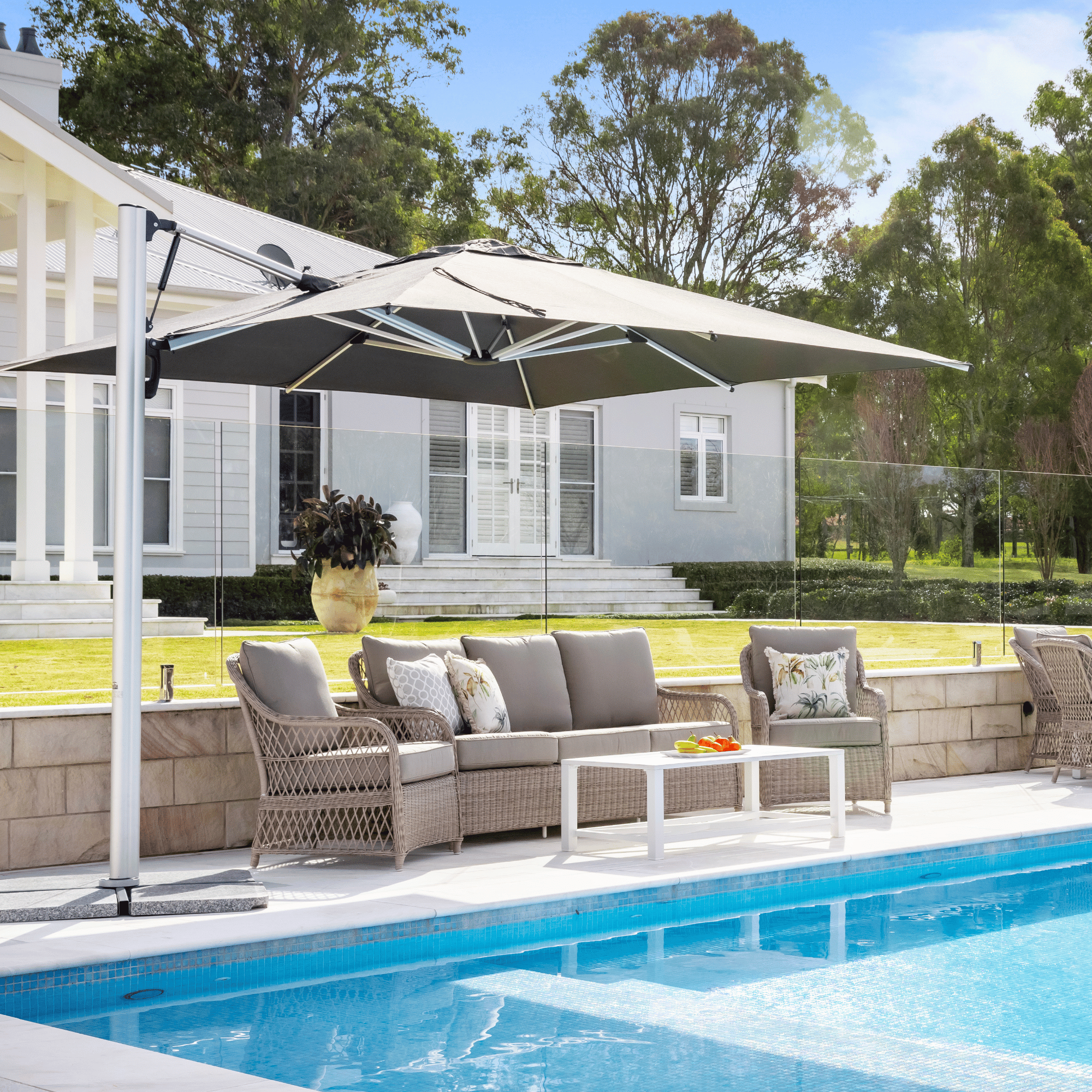 Glenview 4piece Outdoor Wicker Lounge Setting