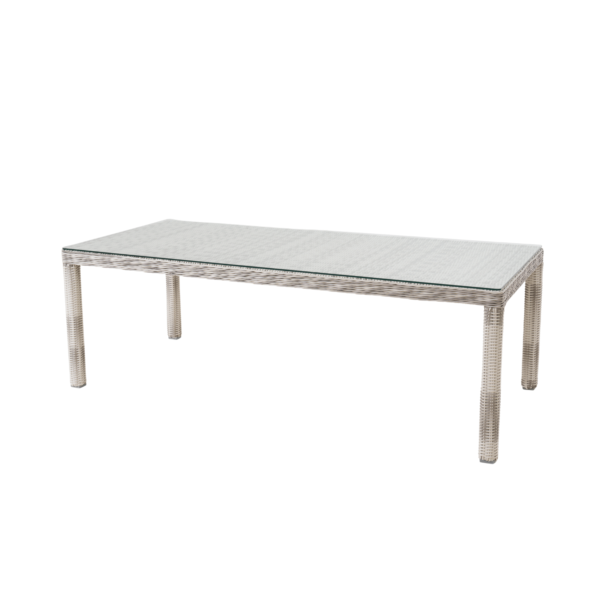 San Jose 9-piece Outdoor Wicker Dining Setting - Zen White