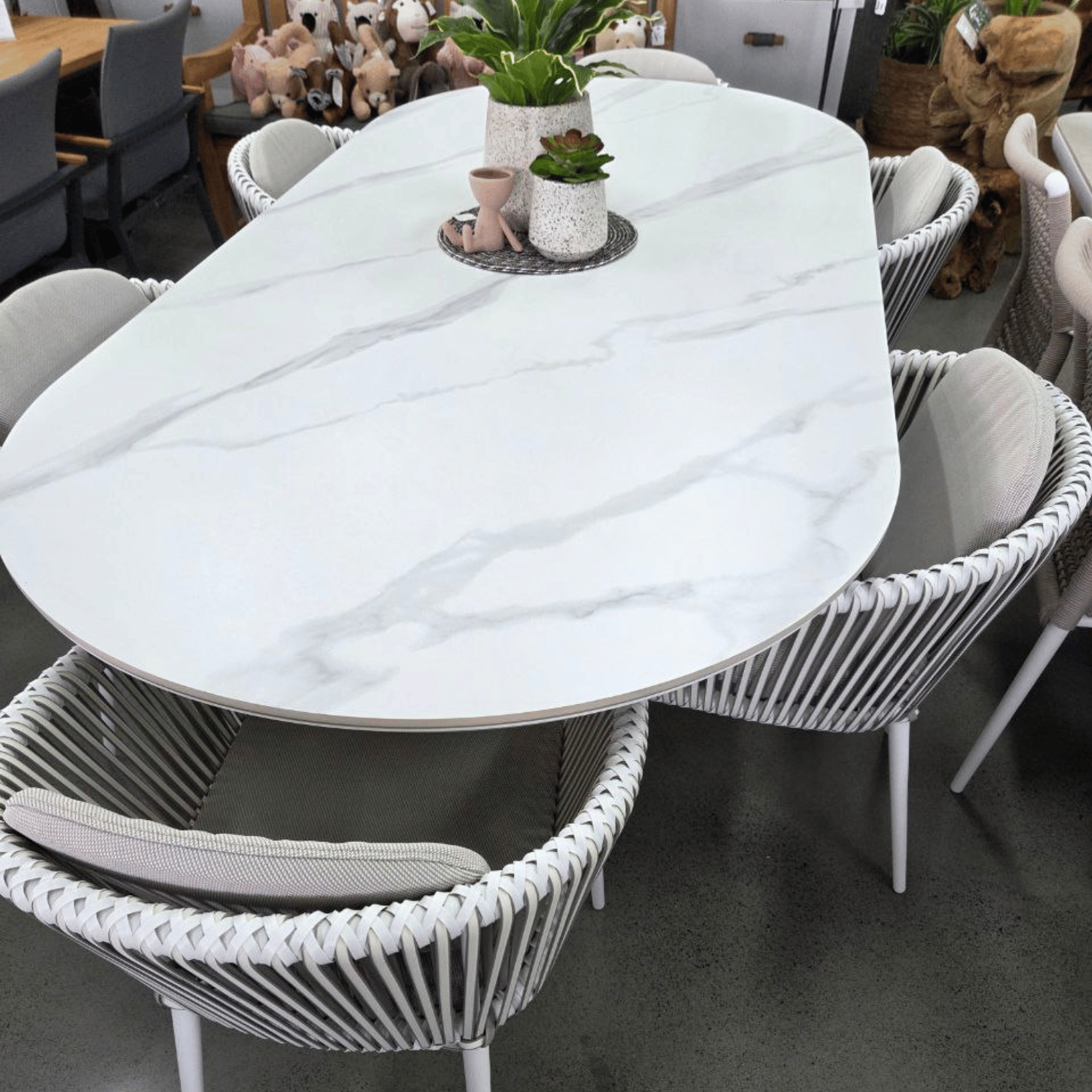 Ponte & Artemis 240x110cm 7pce Dining Setting