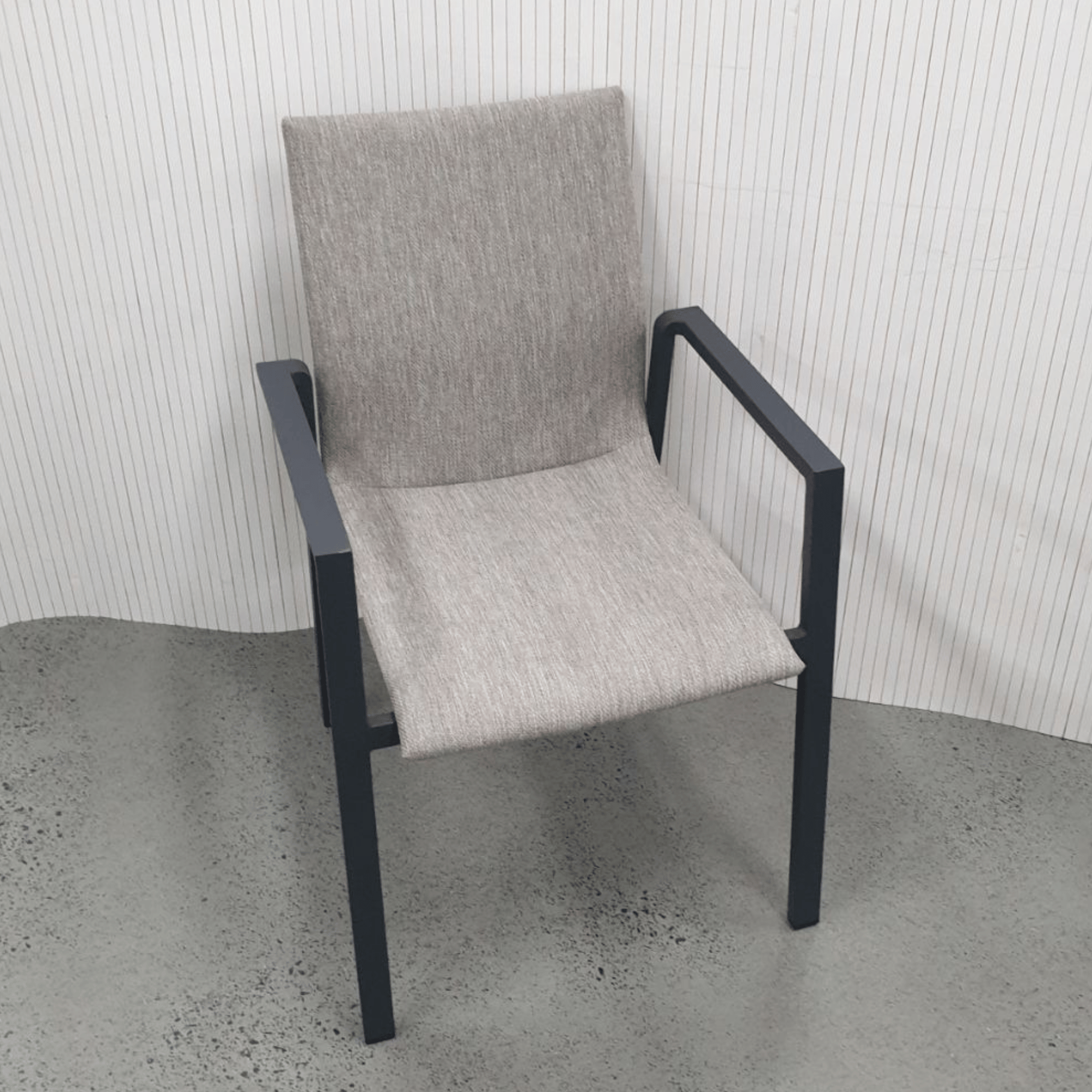 Bronte Aluminium Outdoor Dining Chair - Charcoal/Taupe