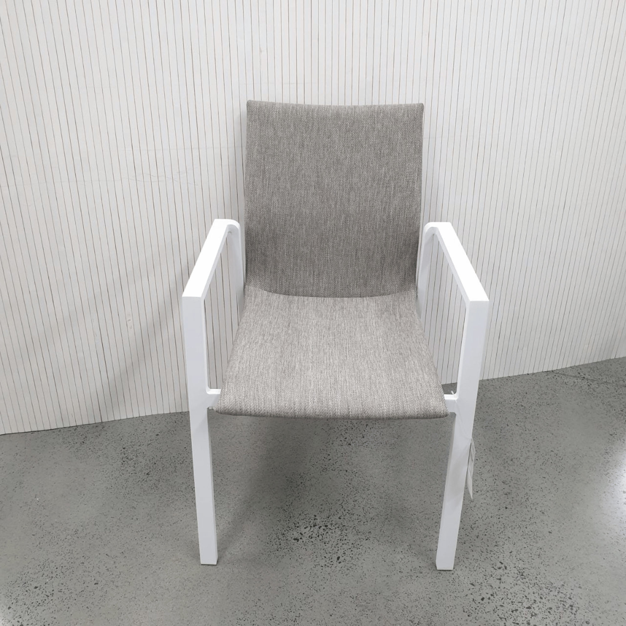 Bronte Aluminium Outdoor Dining Chair - White/Taupe
